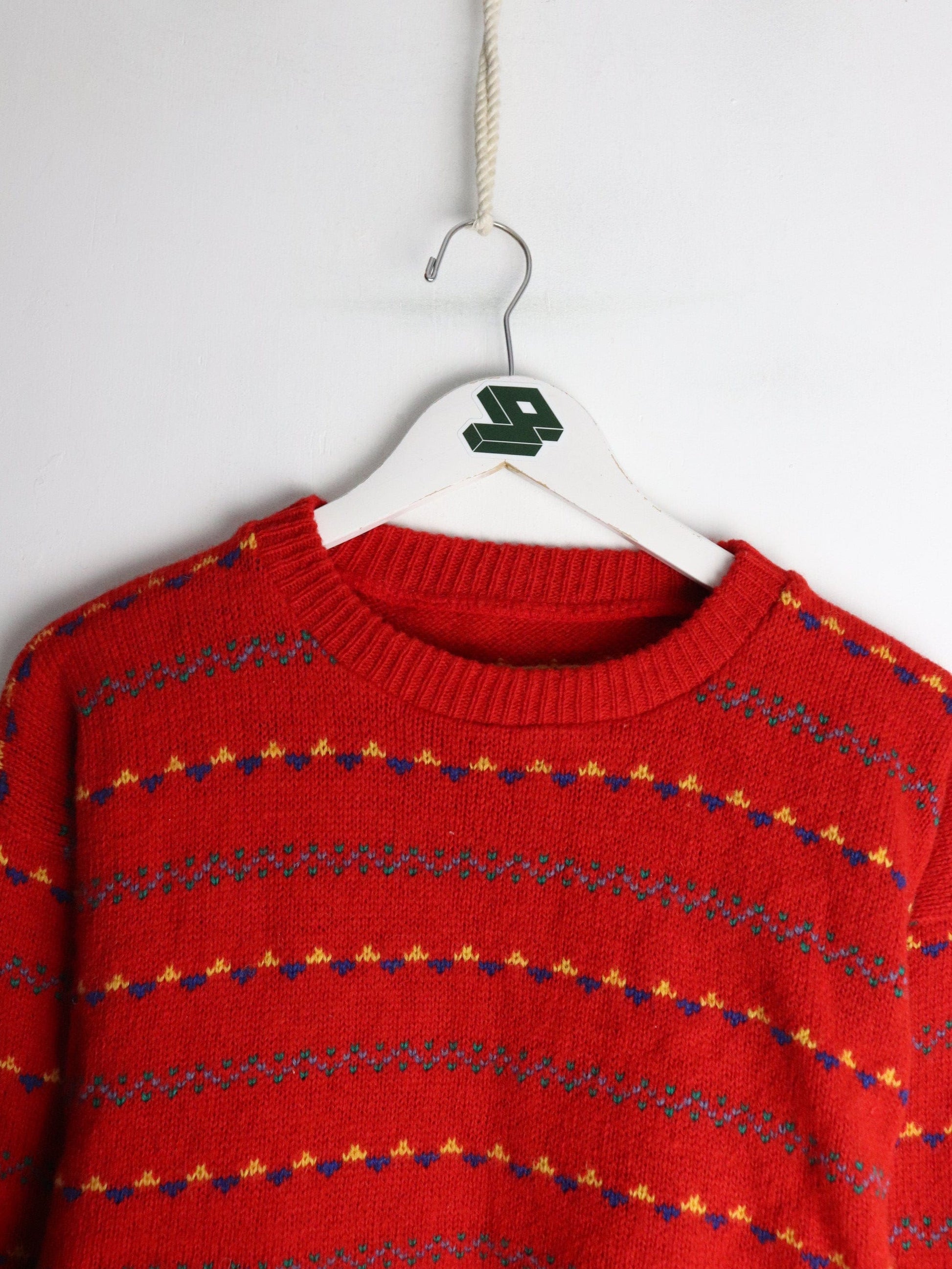 Other Knitwear Knit Sweater Mens Small Red Pattern