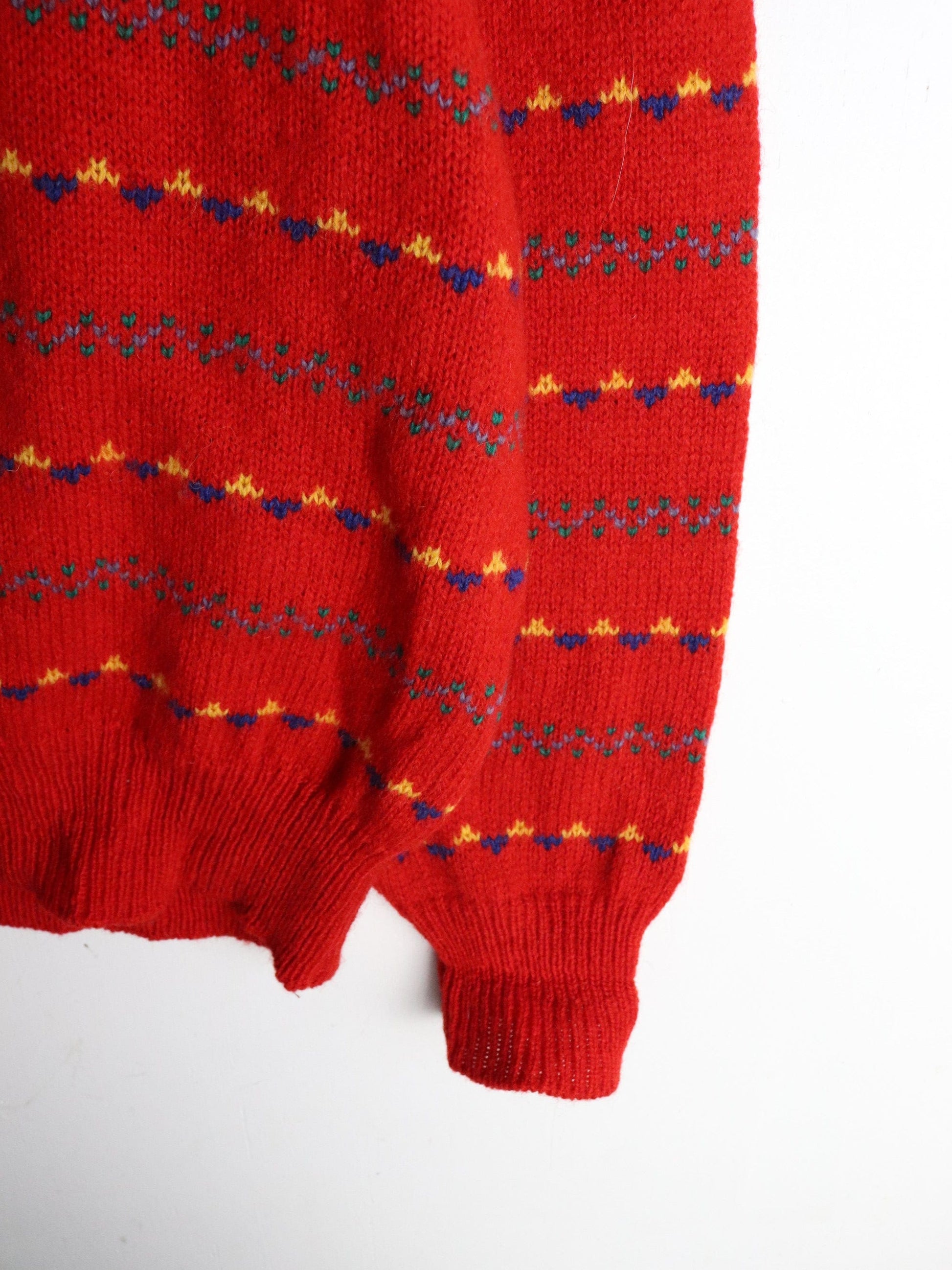 Other Knitwear Knit Sweater Mens Small Red Pattern