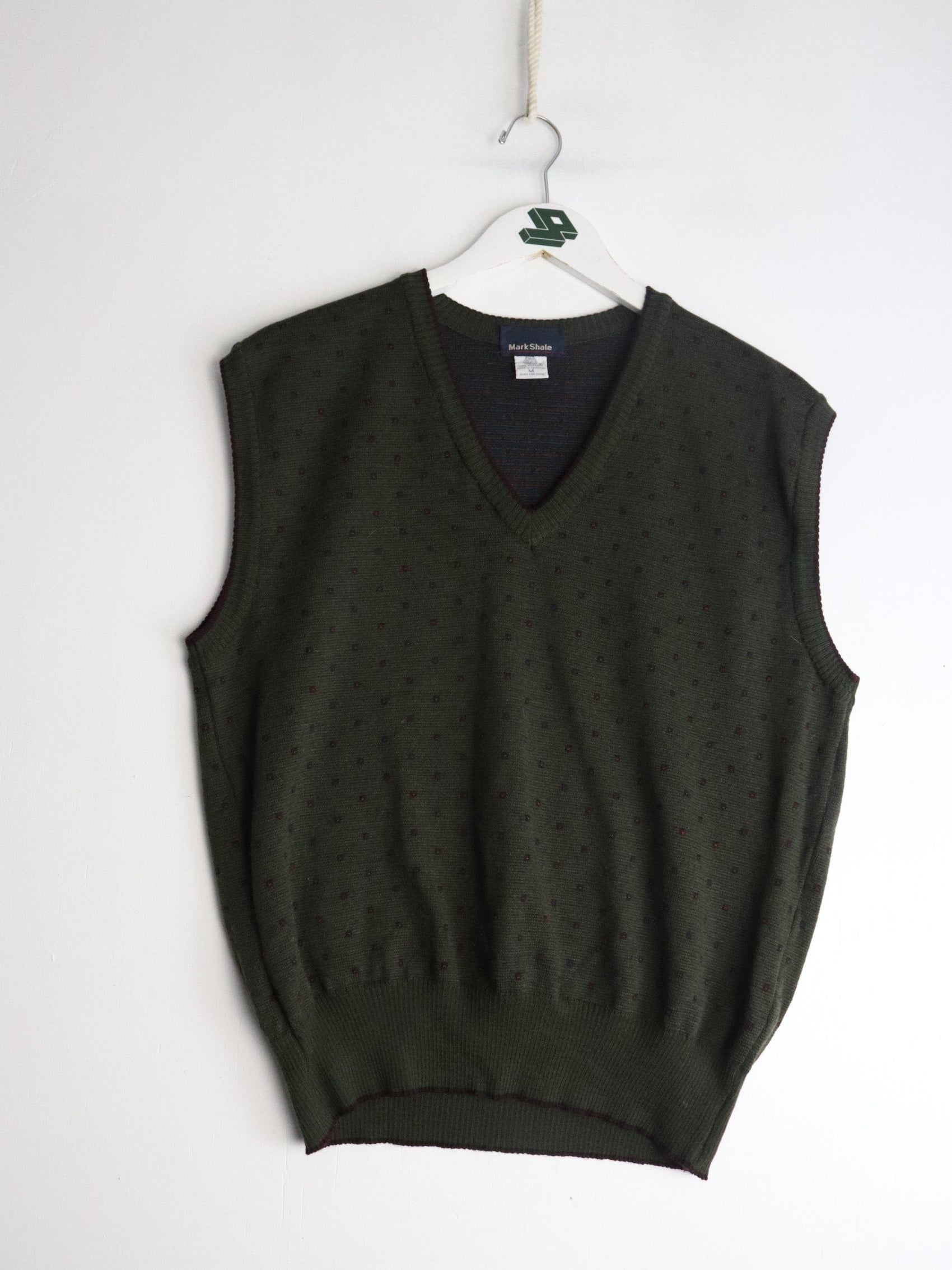 Other Knitwear Mark Shale Wool Knit Sweater Mens Small Green Vest
