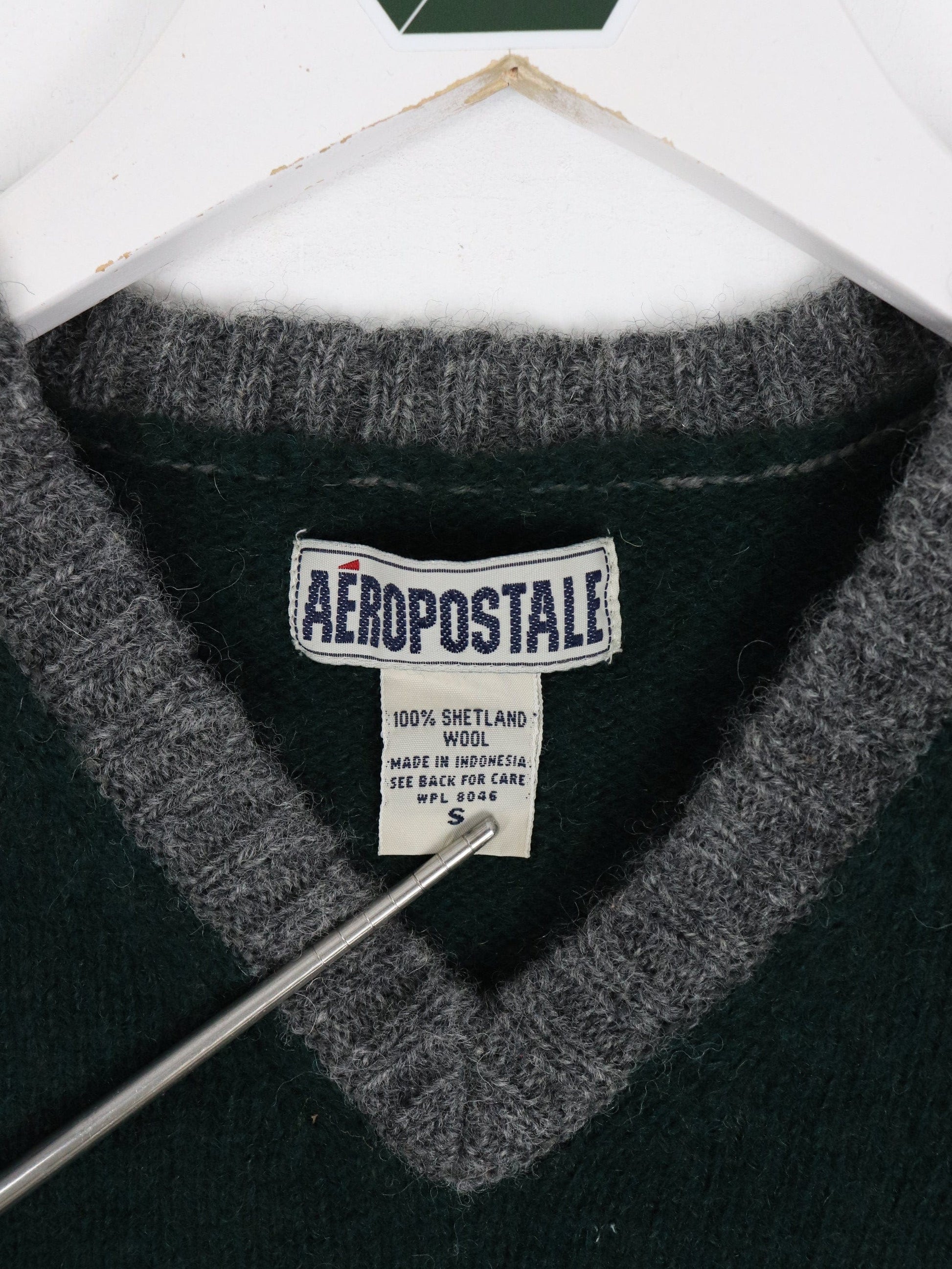 Other Knitwear Vintage Aeropostale Vest Mens Small Green Wool Knit Sweater