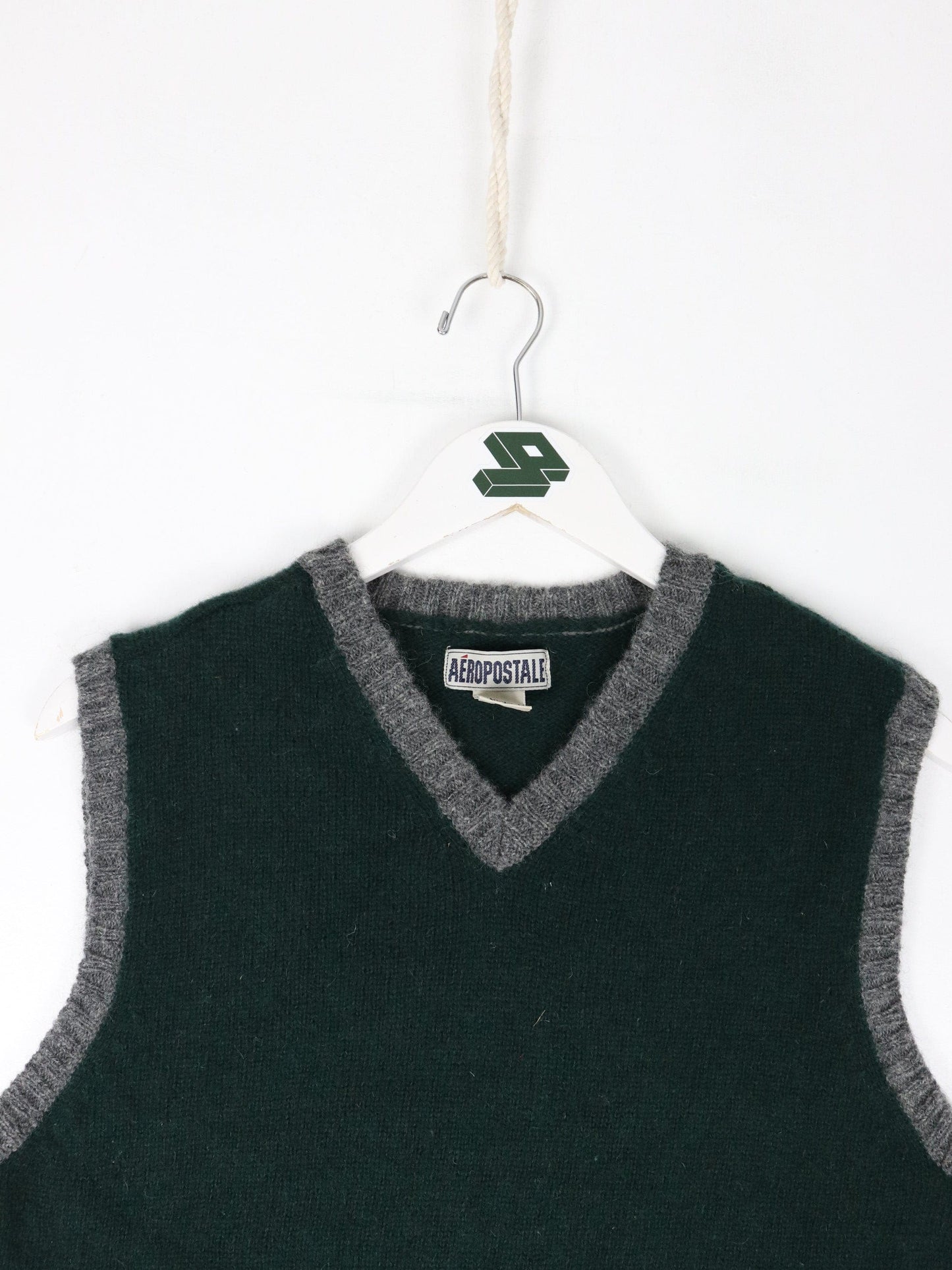 Other Knitwear Vintage Aeropostale Vest Mens Small Green Wool Knit Sweater