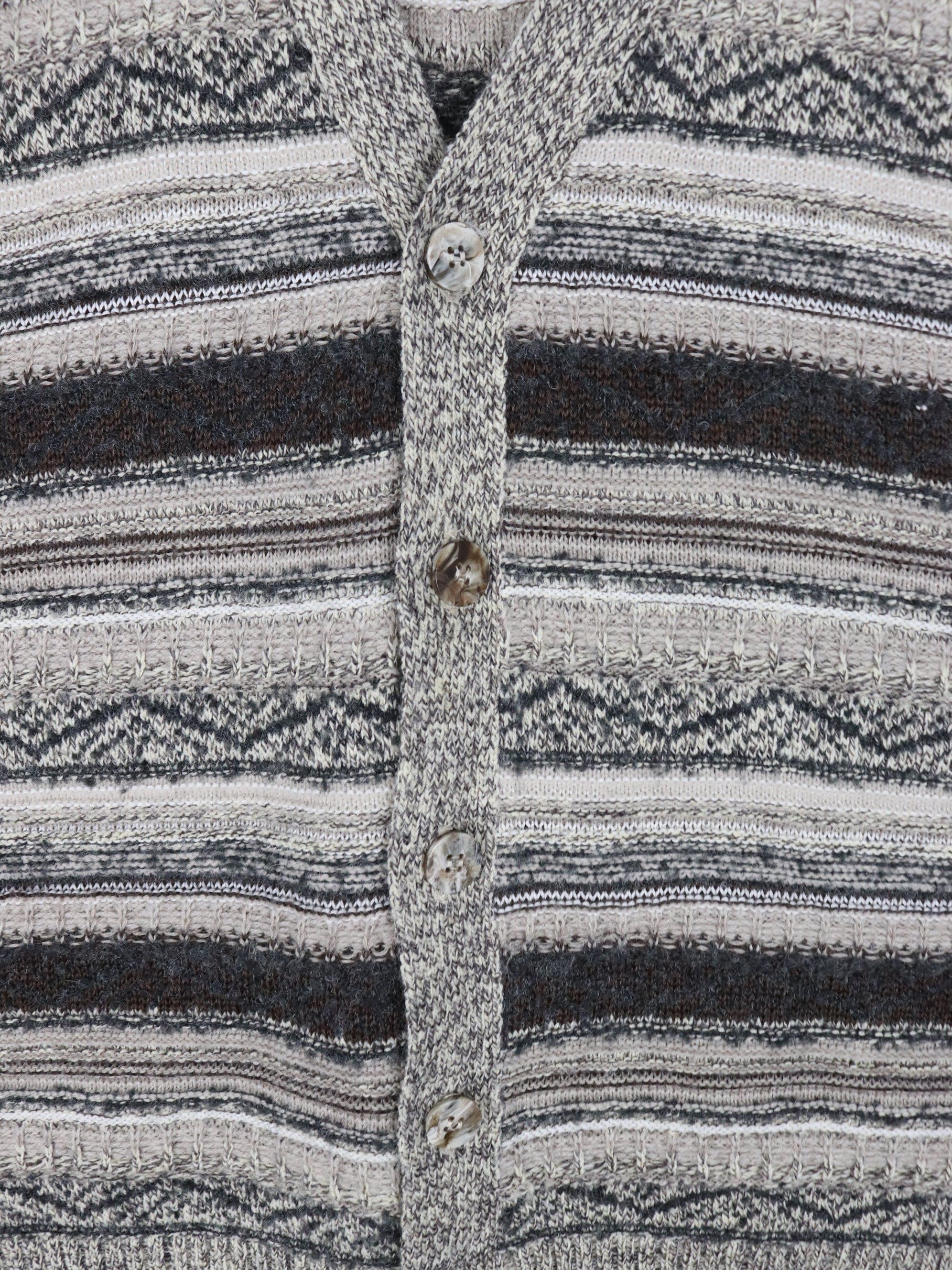 Vintage Croft & Barrow Vest Mens XL Brown Knit Cardigan Sweater ...
