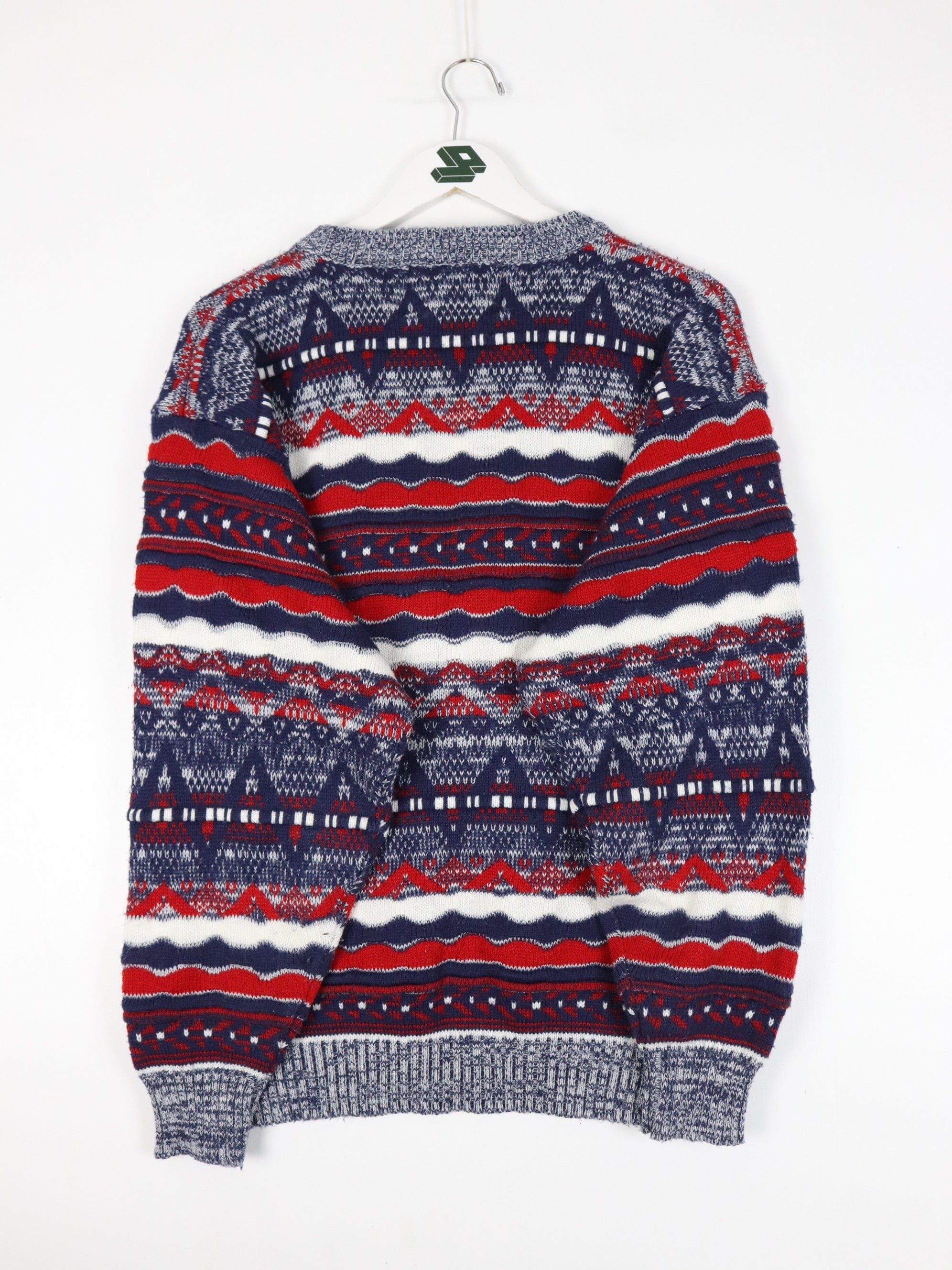 Vintage Hi Yu Sweater Mens Medium Blue Coogi Style Knit Sweatshirt
