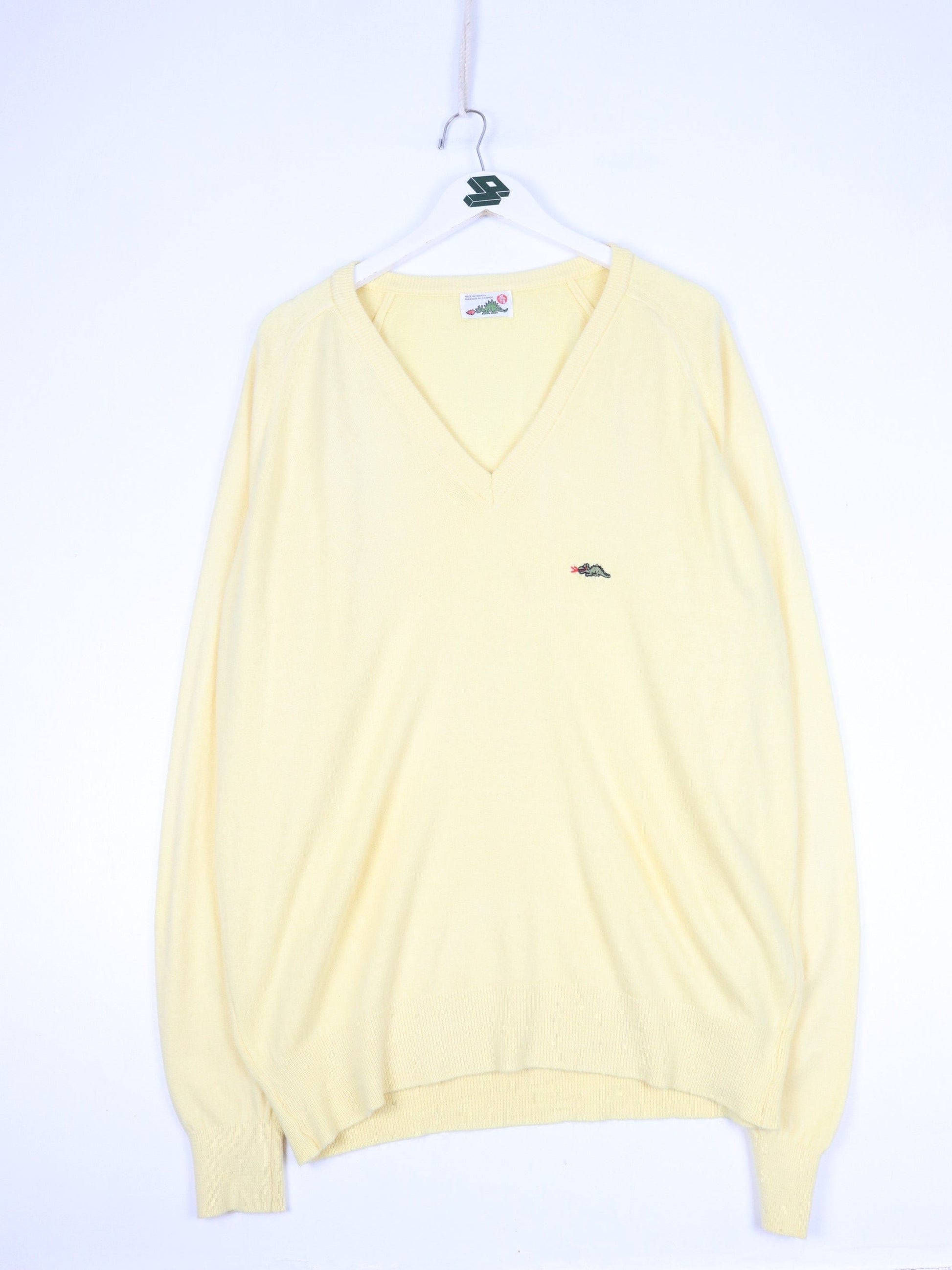 Other Knitwear Vintage Knit Sweater Mens XL Yellow V Neck Pullover