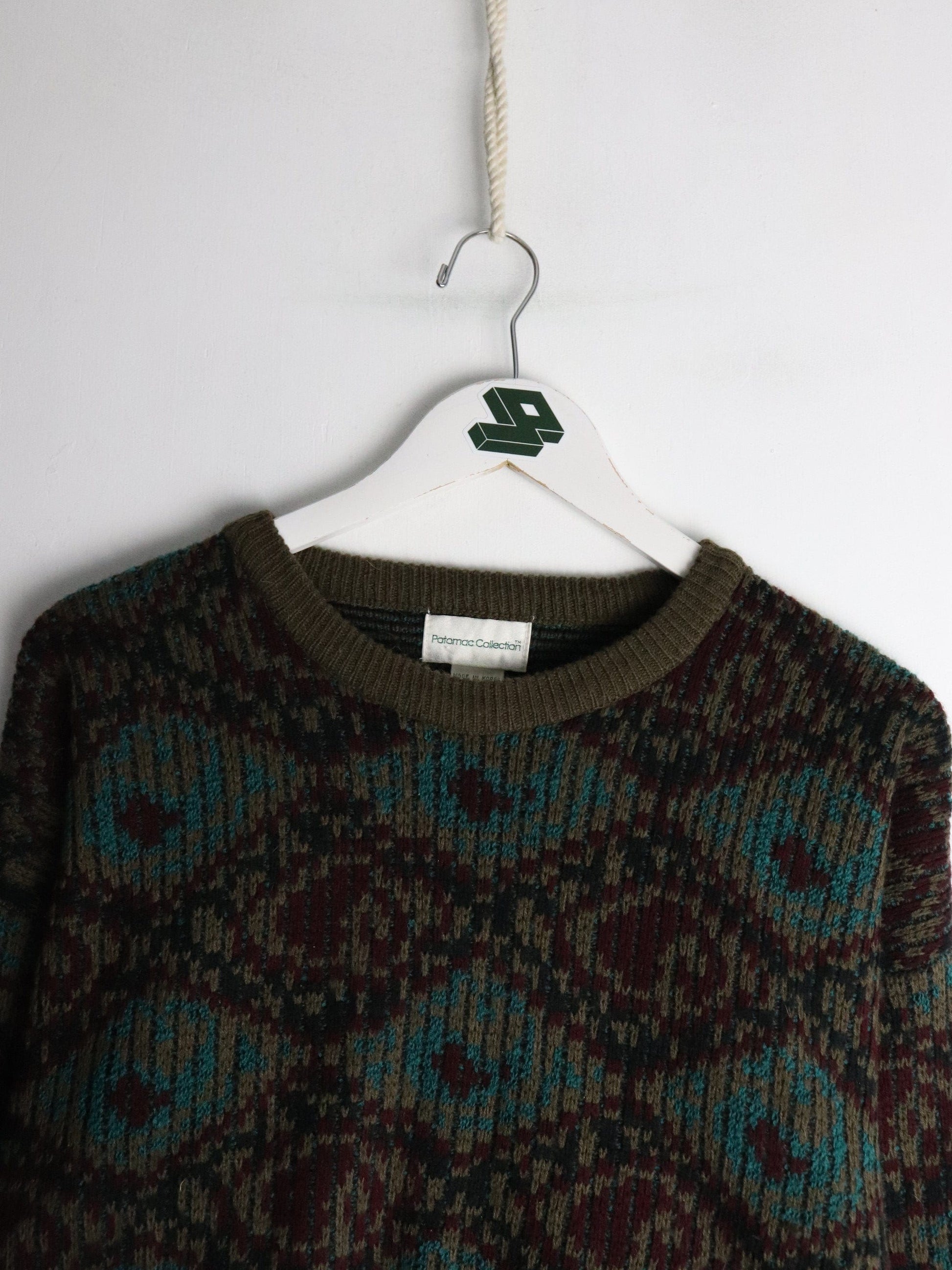 Other Knitwear Vintage Potomac Collections Sweater Mens XL Green Knit Pattern