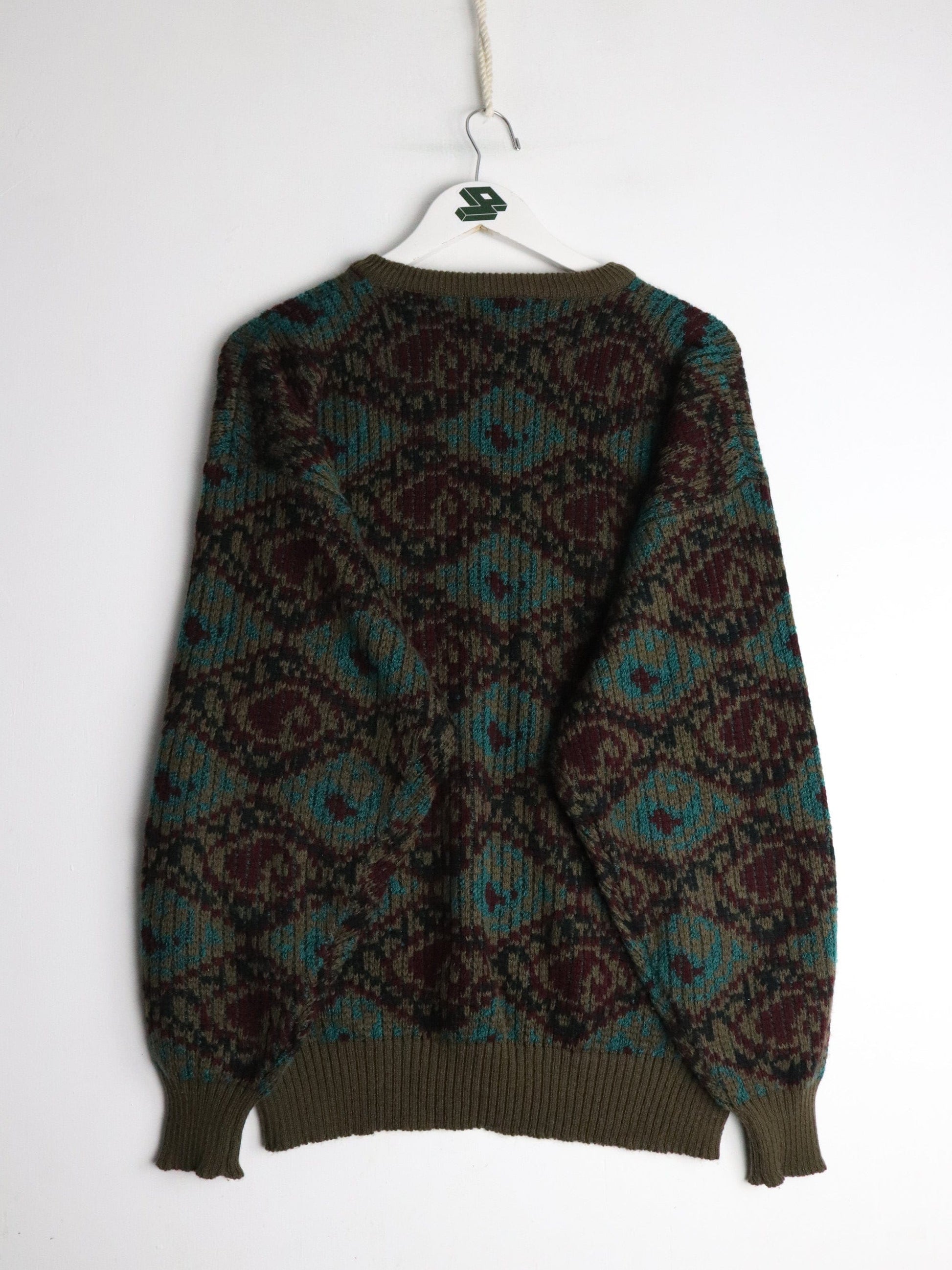 Other Knitwear Vintage Potomac Collections Sweater Mens XL Green Knit Pattern