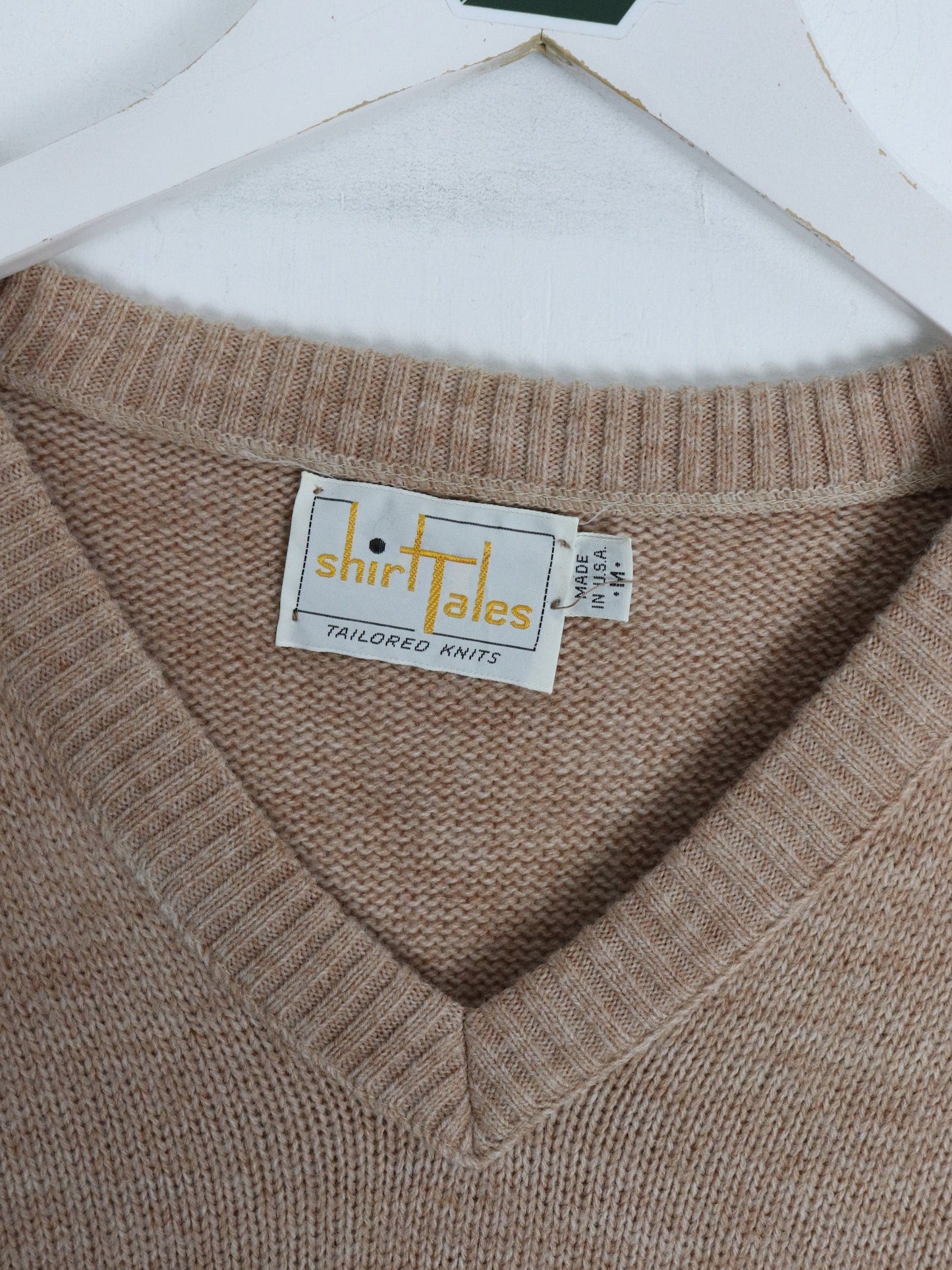 Other Knitwear Vintage Shirt Tales Sweater Fits Mens Small Brown Knit V Neck