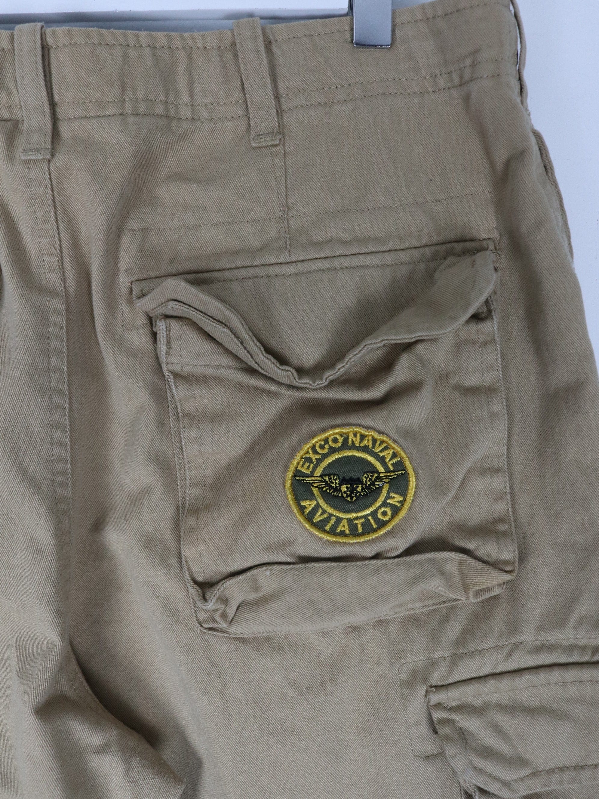 Exco Pants Mens 32 Brown Cargo Convertible Military Surplus Y2K