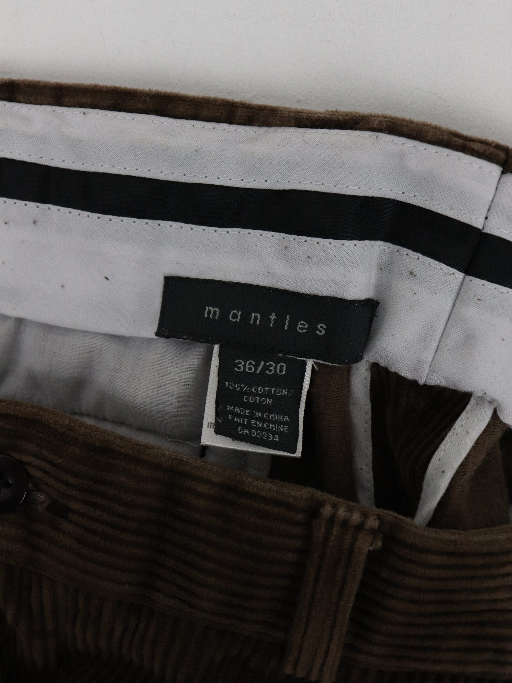 Mantle Pants Mens 36 x 30 Brown Corduroy Trousers – Proper Vintage