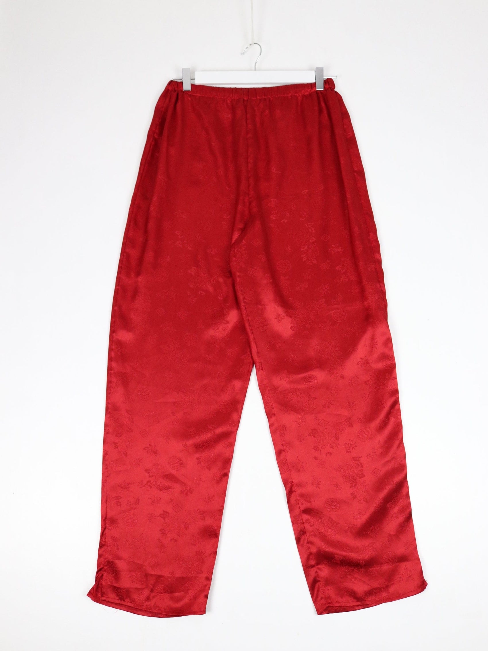 Other Pants Valerie Stevens Pants Womens Medium Red Silk Pyjamas Loungewear