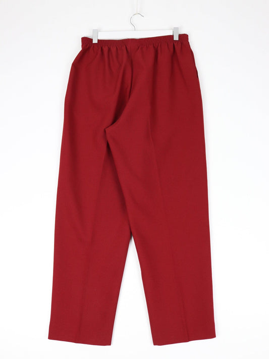 Other Pants Vintage Alfred Dunner Pants Womens 10 Red Pull On Elastic Lightweight