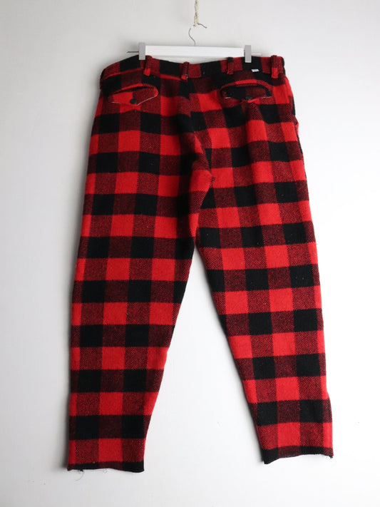 Other Pants Vintage Big Bill Pants Mens 38 x 30 Red Buffalo Plaid Wool