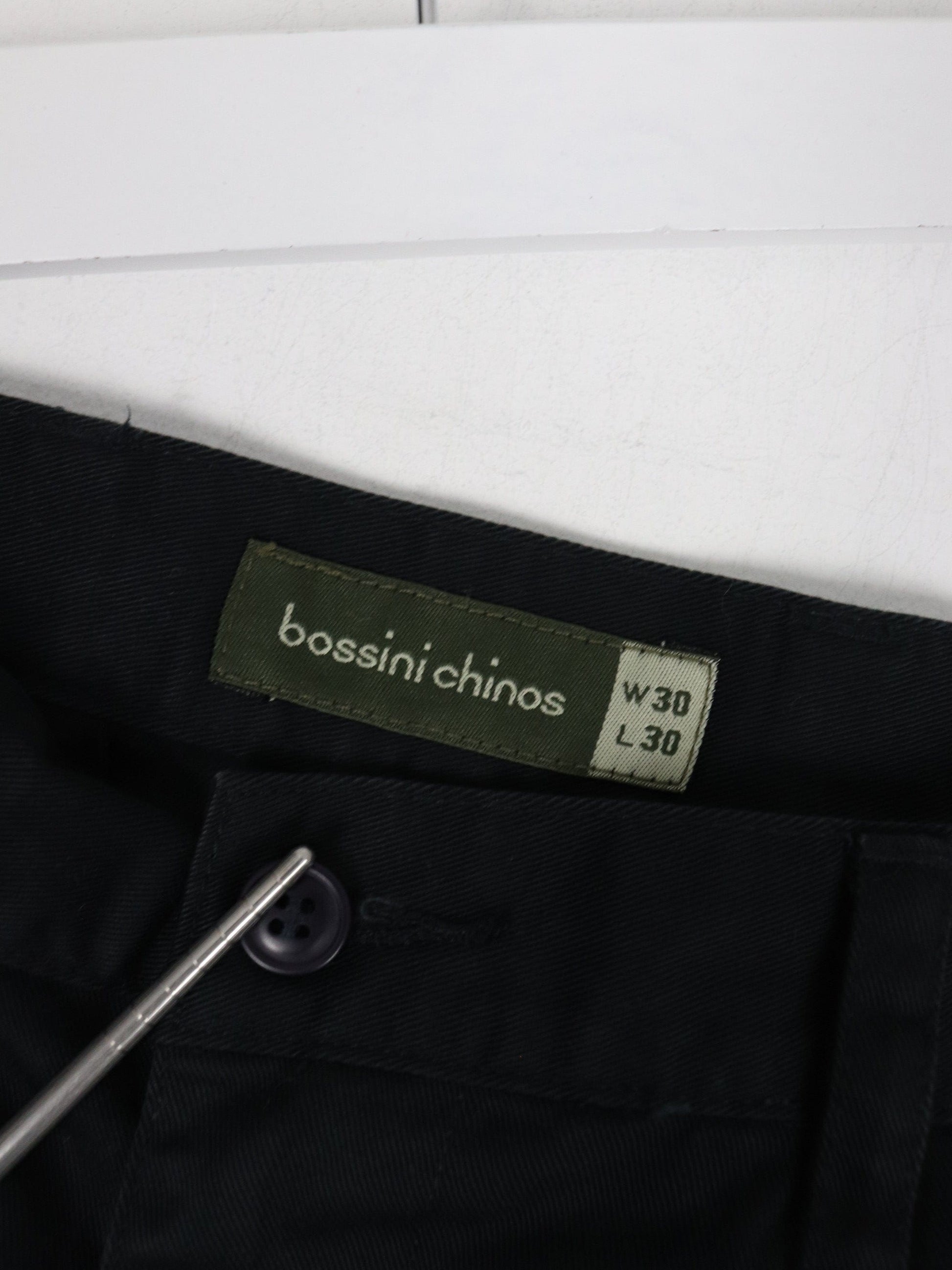 Other Pants Vintage Bossini Pants Fits Mens 29 x 28 Black Chino Trousers