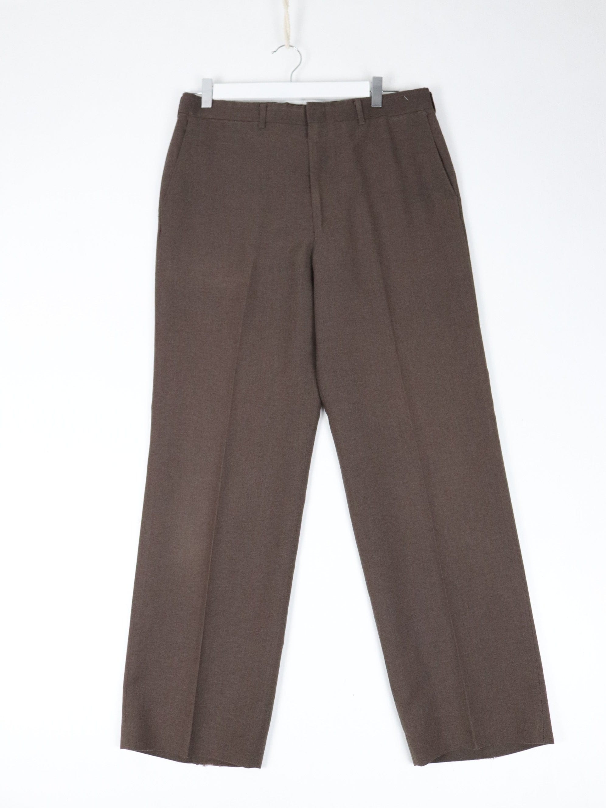 Vintage Haggar Pants Fits Mens 34 x 30 Brown Pleated Dress Trousers –  Proper Vintage