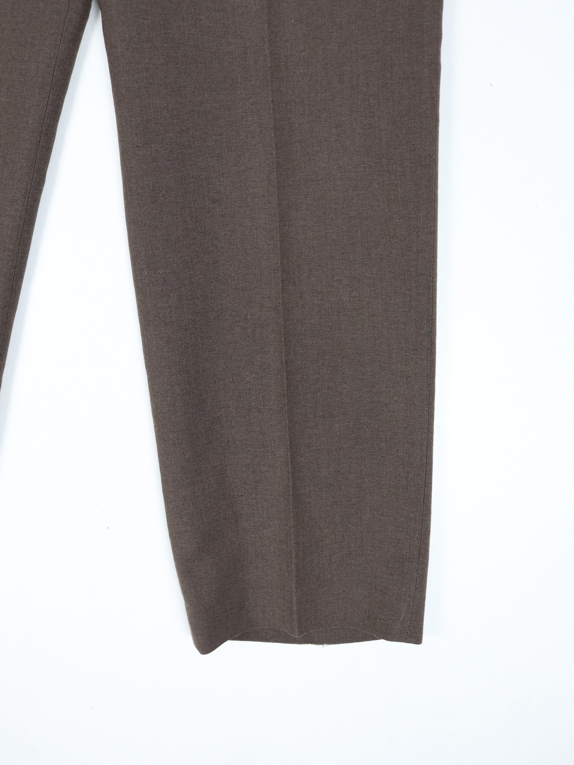 Vintage Haggar Pants Fits Mens 34 x 30 Brown Pleated Dress