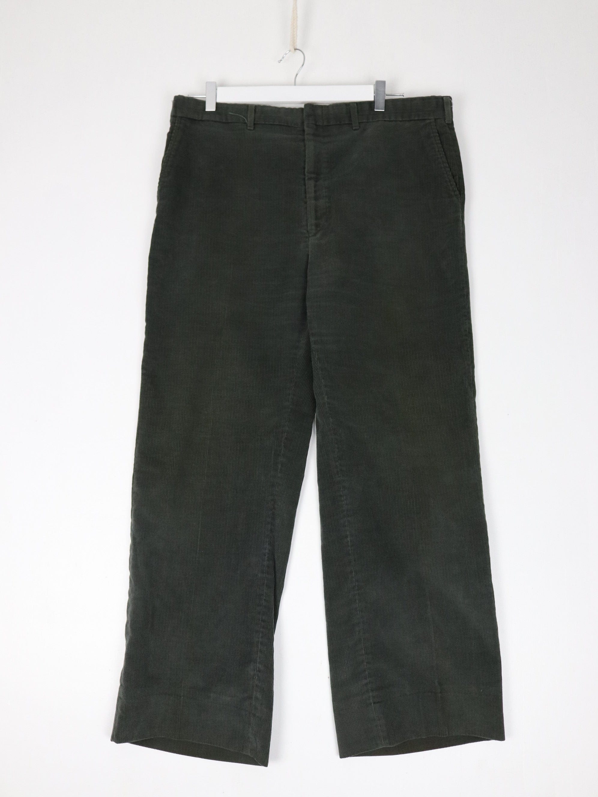 Vintage Haggar Pants Mens 37 x 28 Green Corduroy Trousers – Proper Vintage