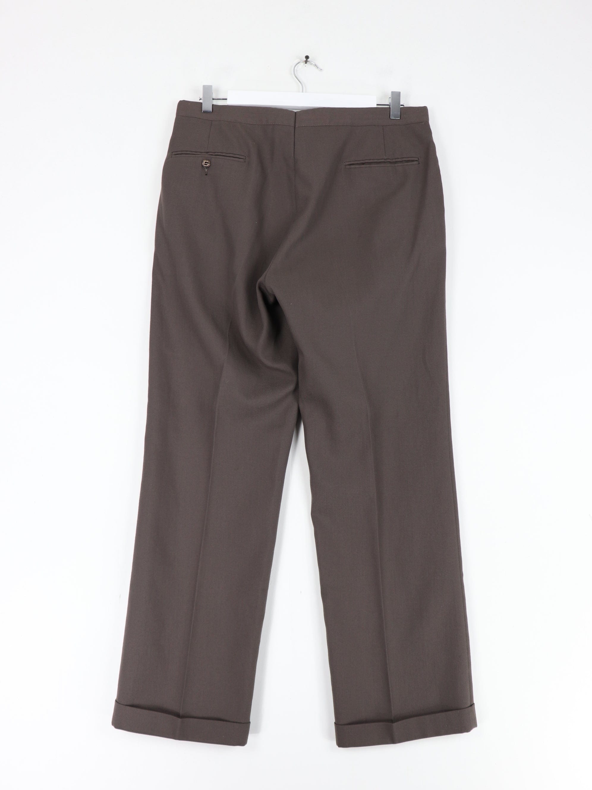 Vintage Jaymar Ruby Pants Mens 34 x 30 Brown Sansabelt Pleated Trouser –  Proper Vintage