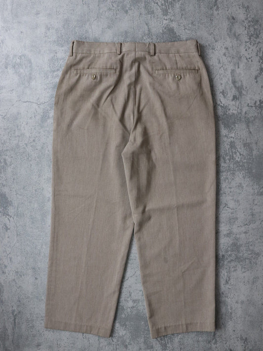 Other Pants Vintage LR2 Louis Raphael Pants Fits Mens 34 x 26 Brown Pleated Dress Trousers