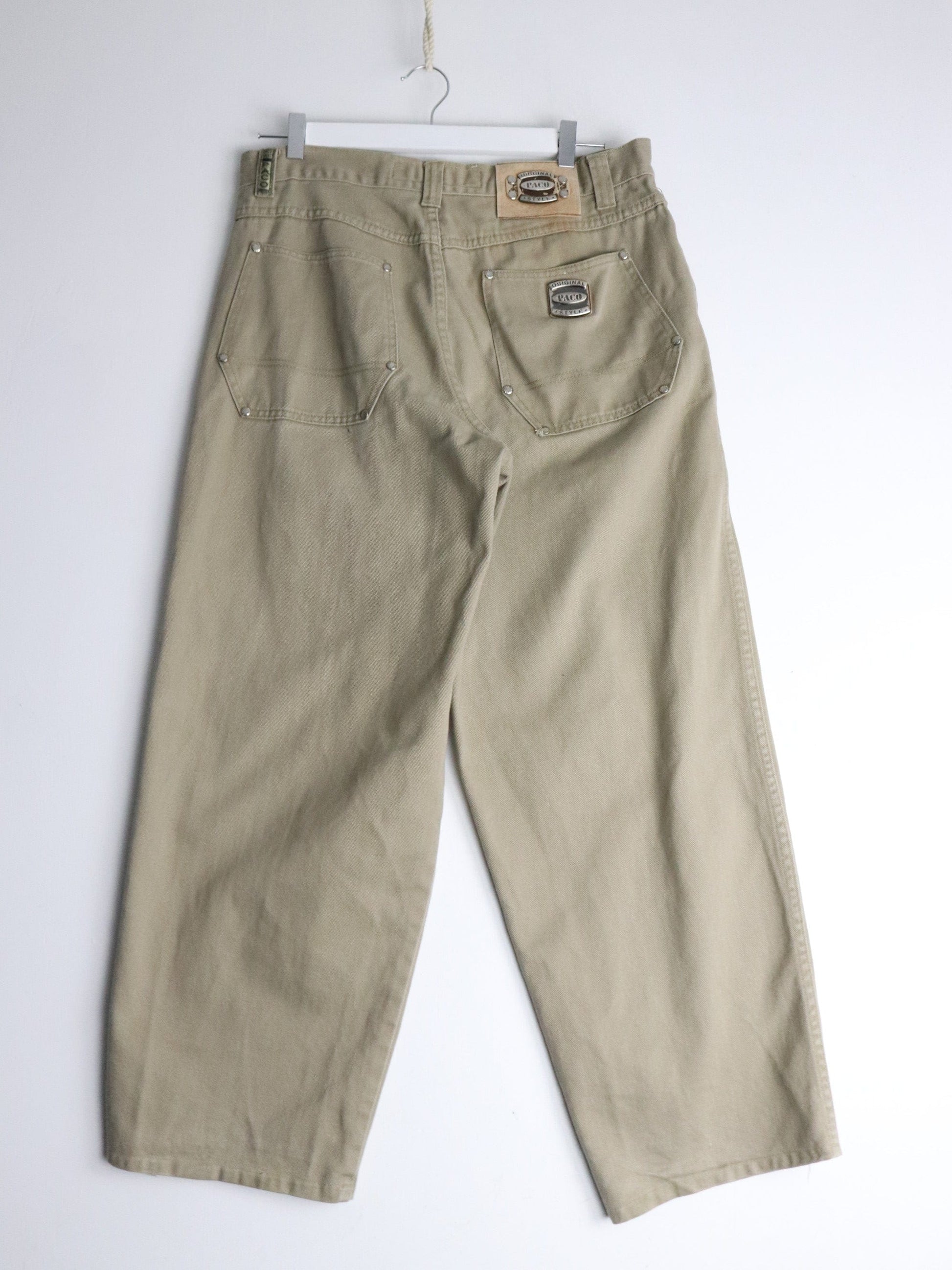 Other Pants Vintage Paco Pants Fits Mens 34 x 28 Beige Y2K Denim Jeans