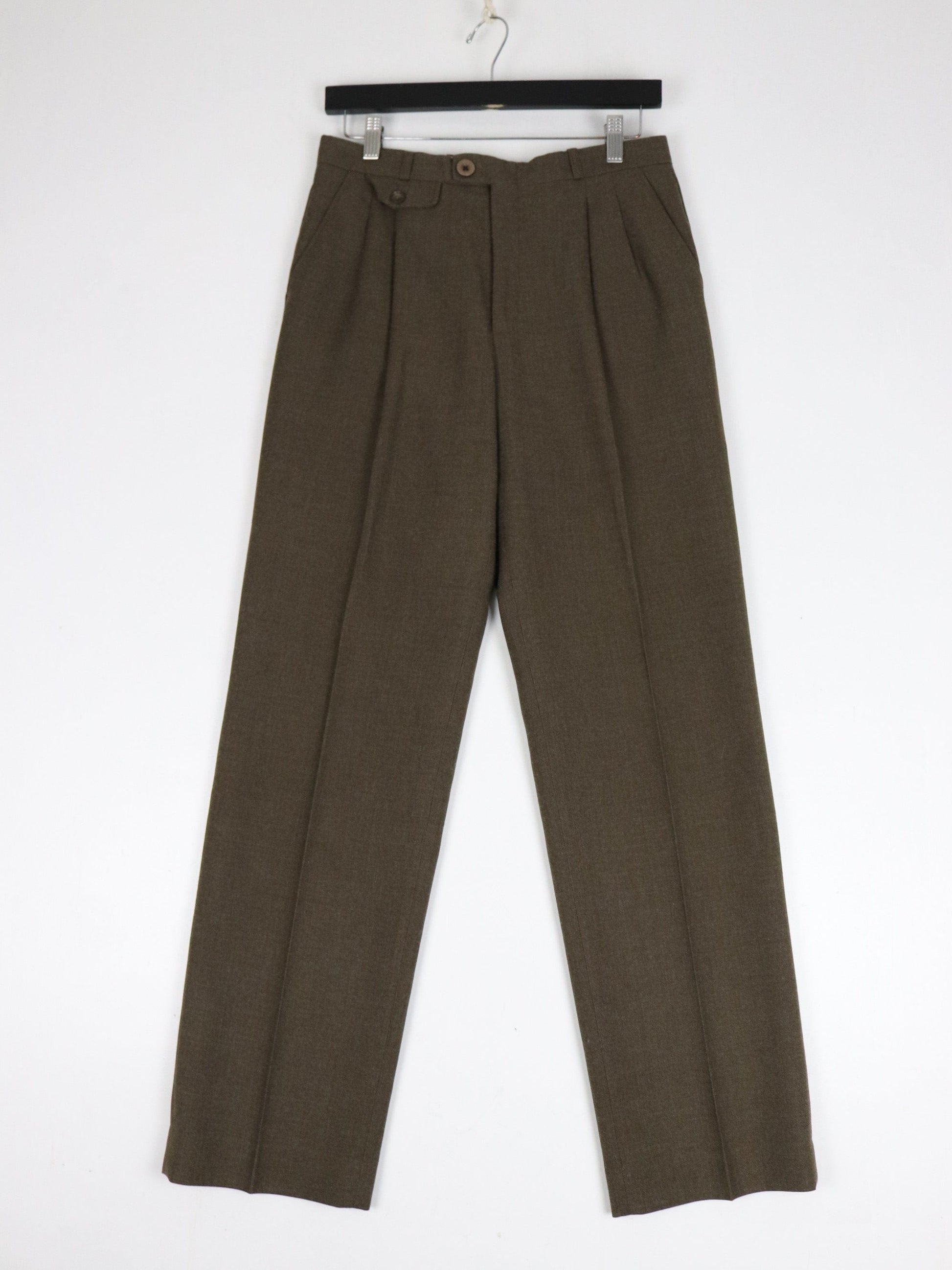 Other Pants Vintage St. Michael Pants Mens 30 x 31 Brown Pleated Trousers