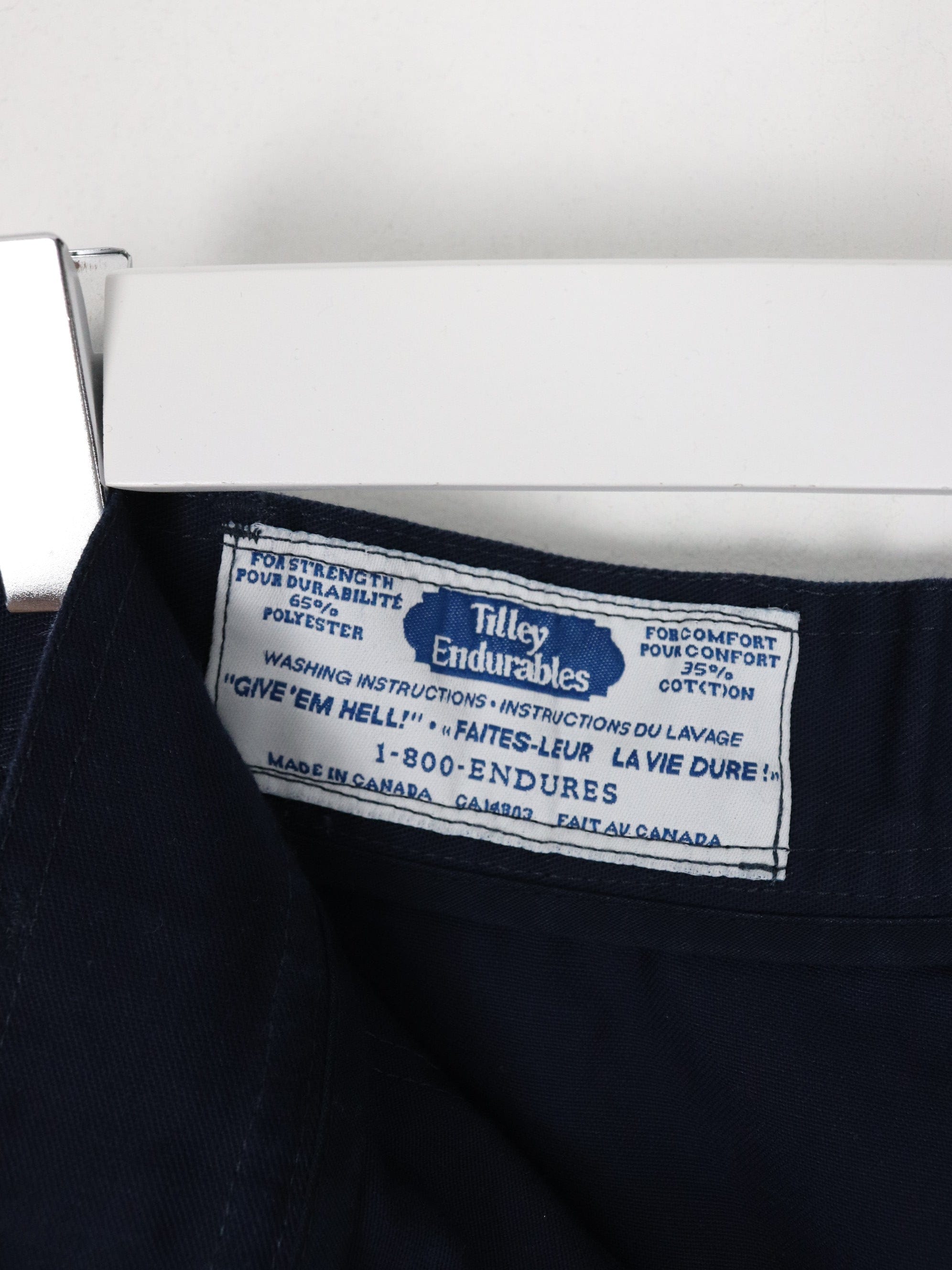 Vintage Tilley Endurables Pants Mens 32 x 27 Blue Pleated Work
