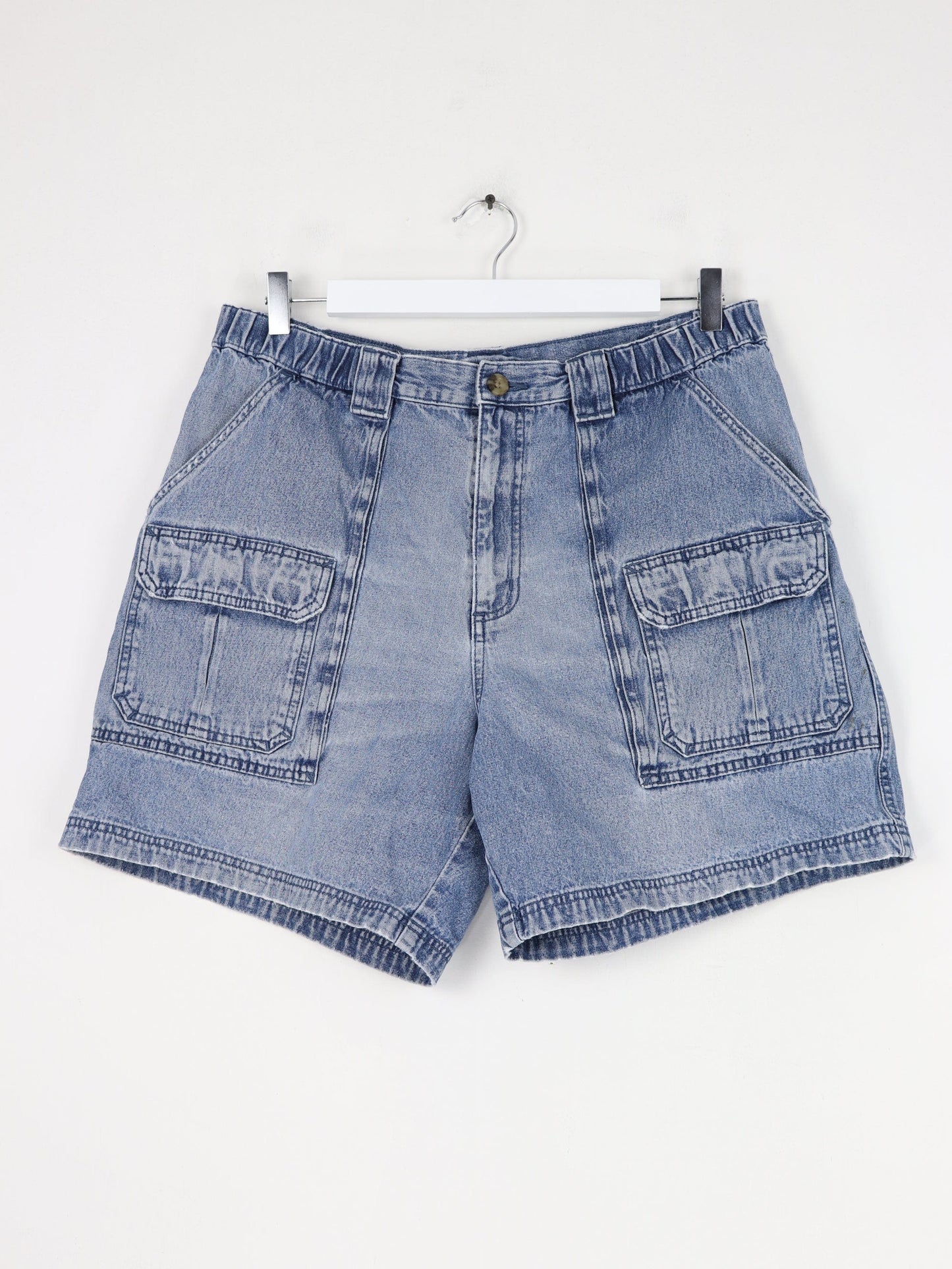 Other Shorts Croft&Borrow Denim Shorts Fits Mens 34 Blue Casual Cargo