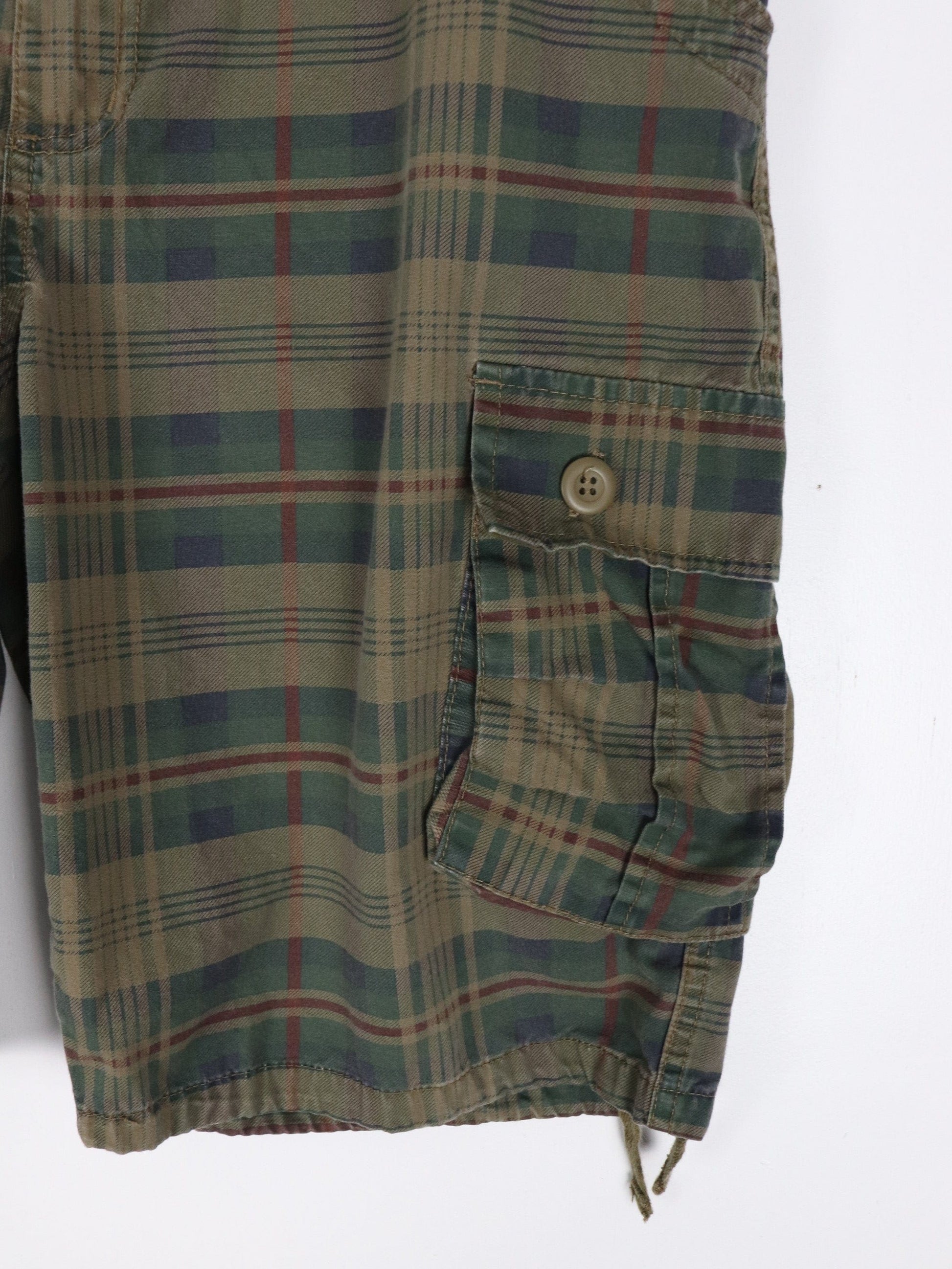 Other Shorts Plaid Shorts Mens 36 Cargo Green