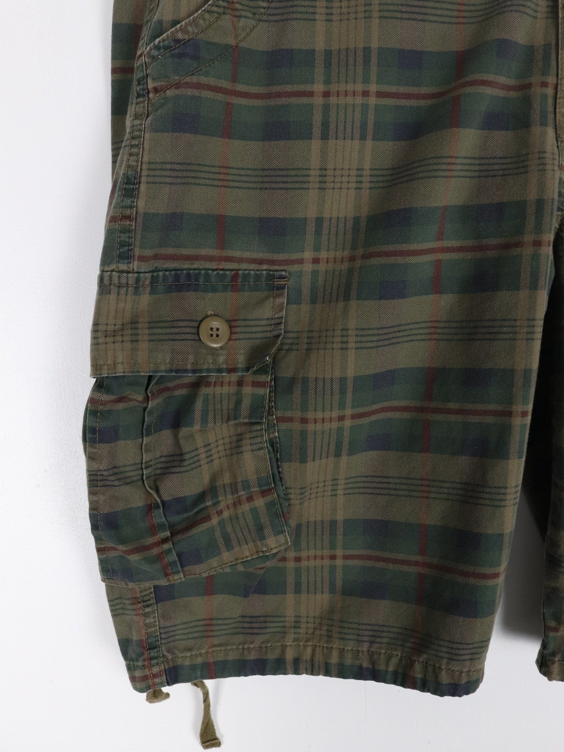 Other Shorts Plaid Shorts Mens 36 Cargo Green