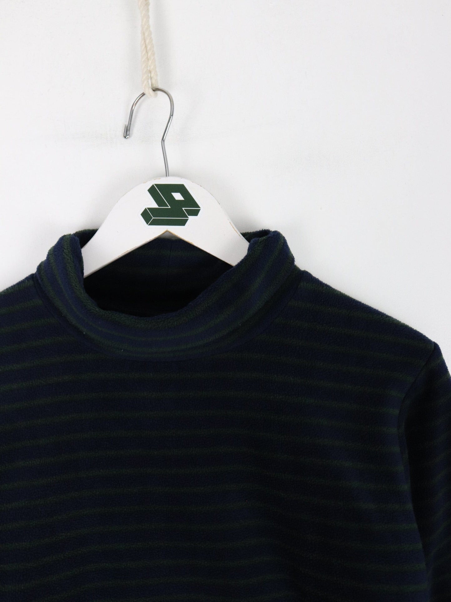Other Sweatshirts & Hoodies Fleece Sweater Shirt Womens Large Blue Striped Turtle Neck