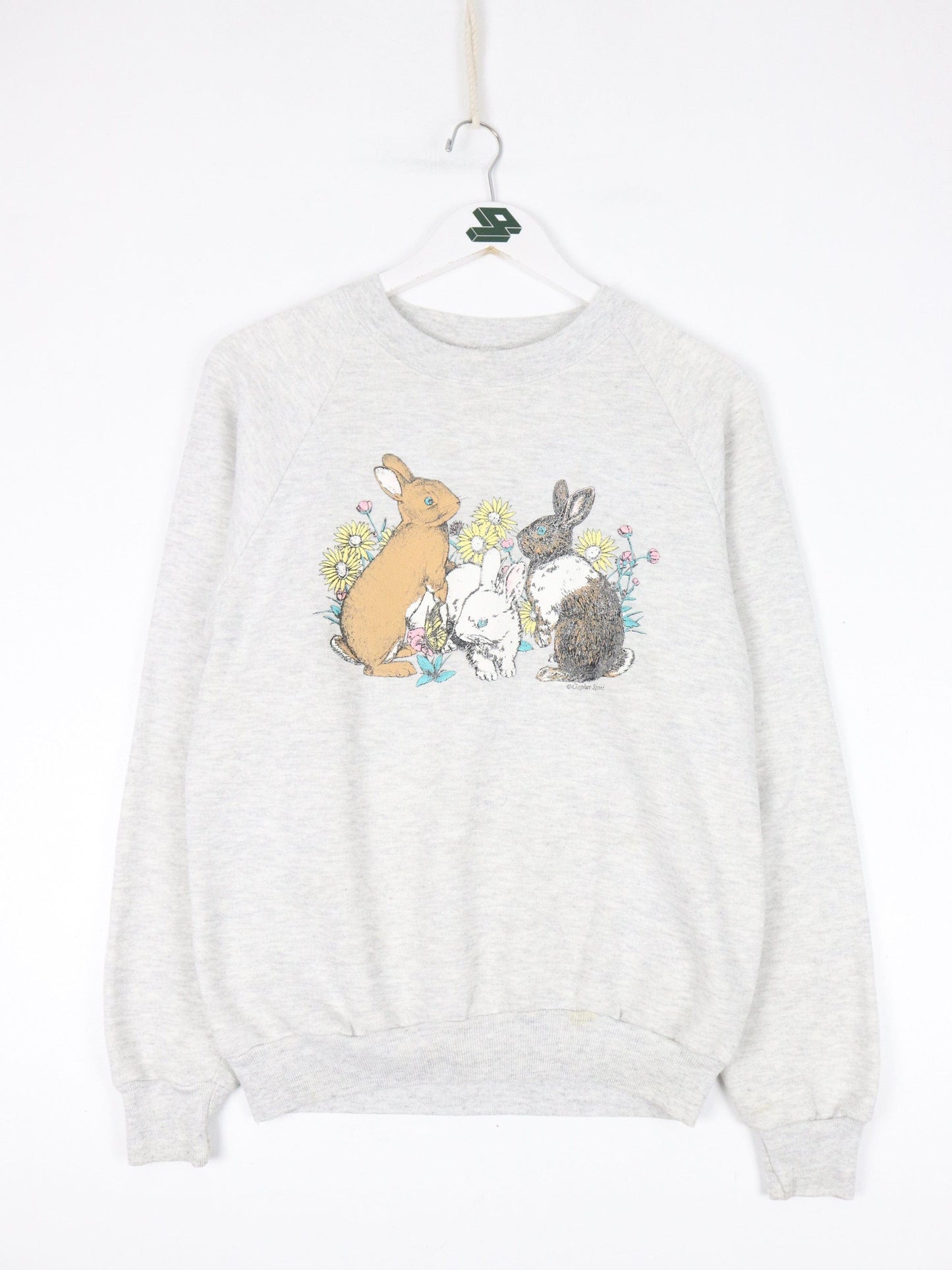 Other Sweatshirts & Hoodies Vintage Bunnies Sweatshirt Fits Mens Small Grey 90s