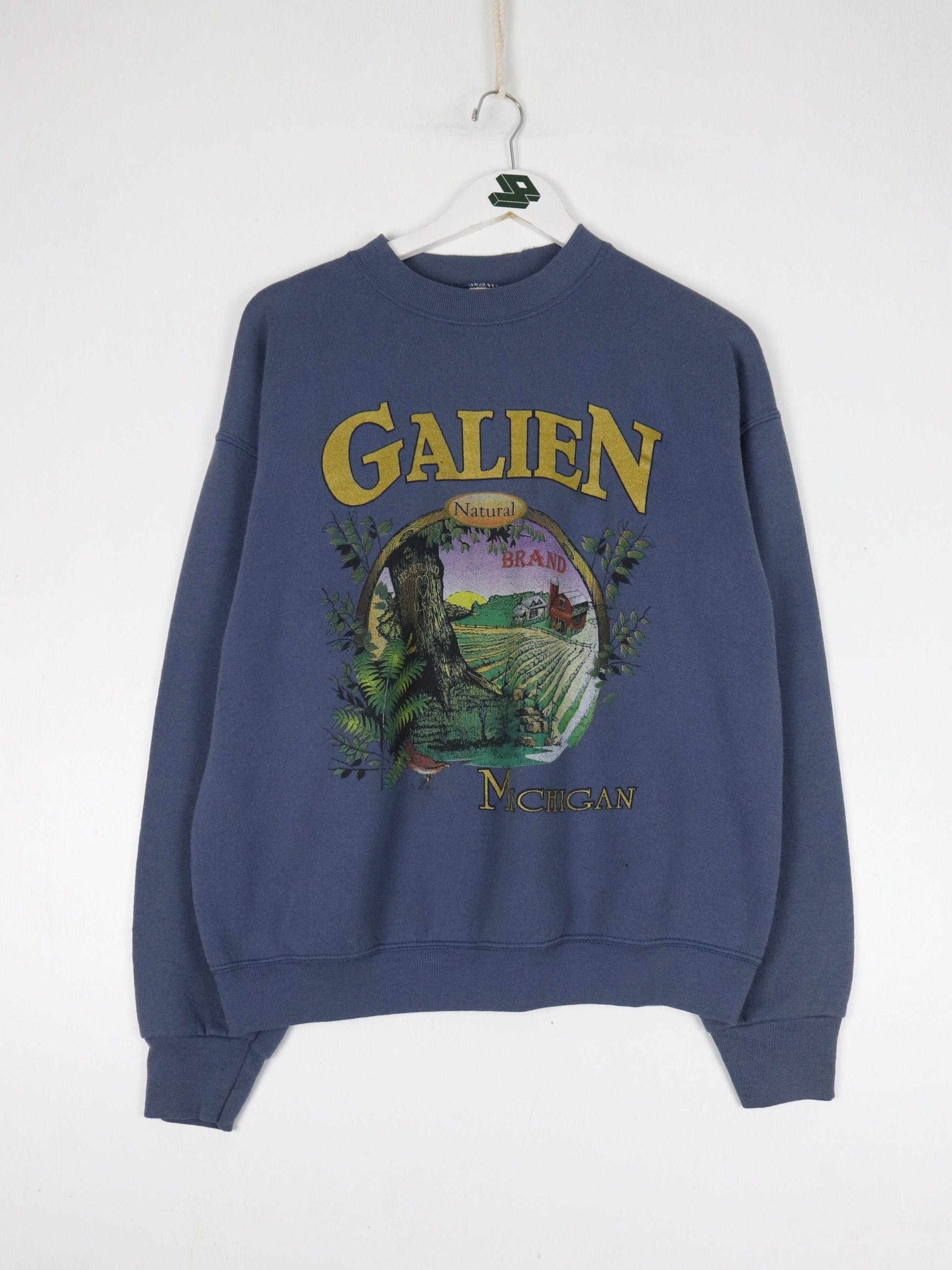 Other Sweatshirts & Hoodies Vintage Galien Michigan Sweatshirt Fits Mens Medium Blue 90s USA