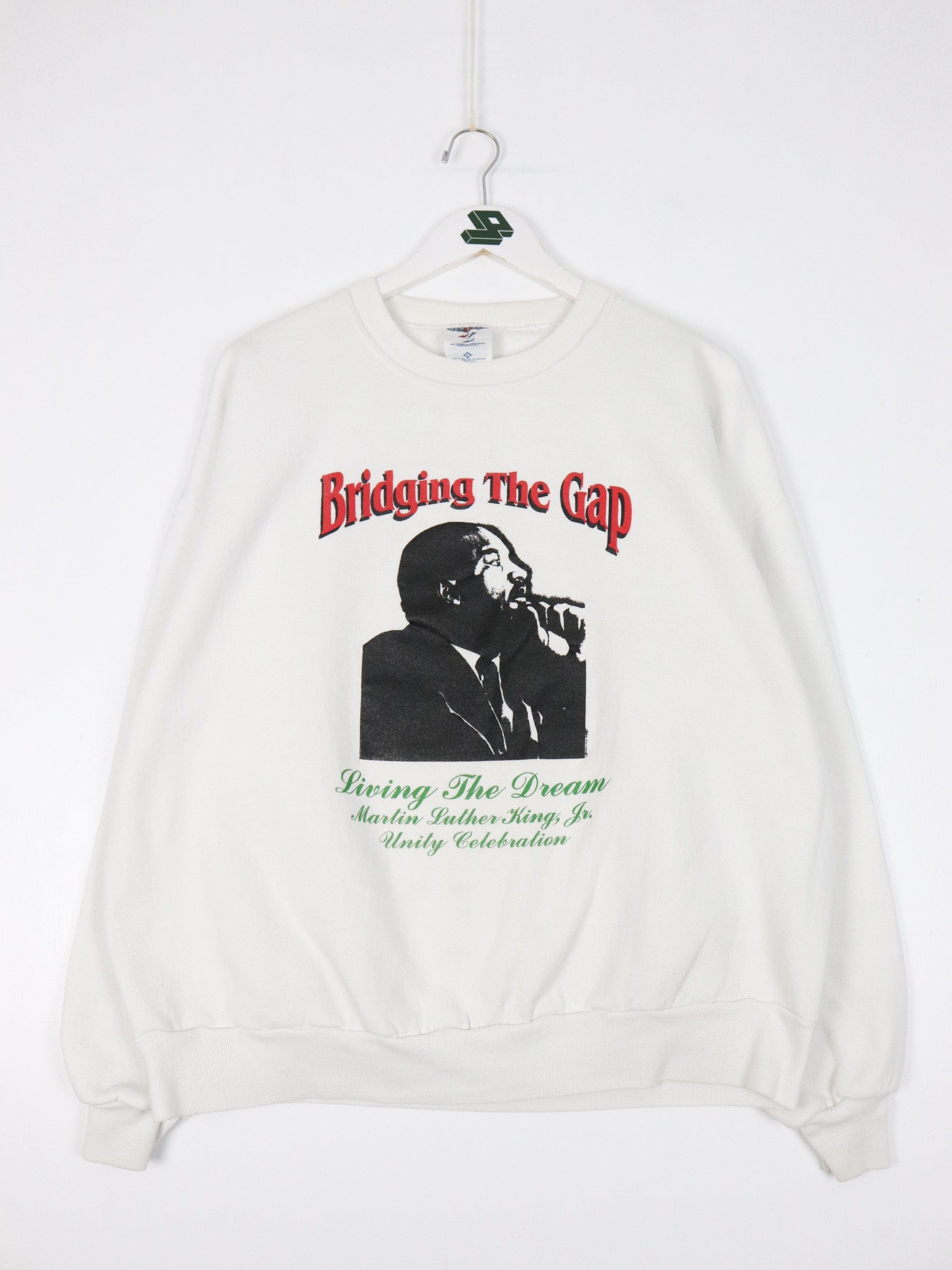 Vintage Martin Luther King Jr Sweatshirt Fits Mens XL White Black Hist Proper Vintage