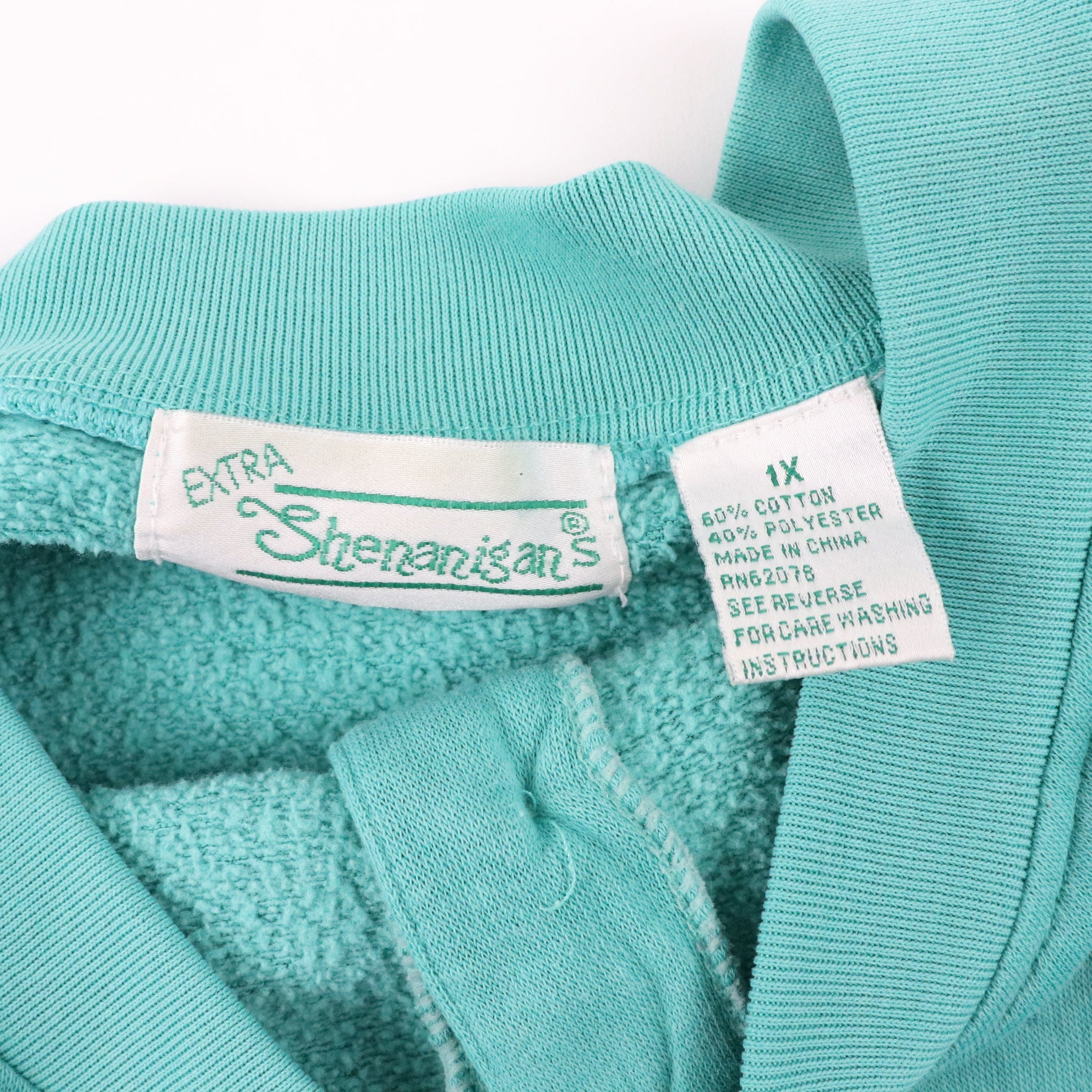 Vintage Shenanigans Sweatshirt Womens 1X Green Floral Art Sweater Henl –  Proper Vintage