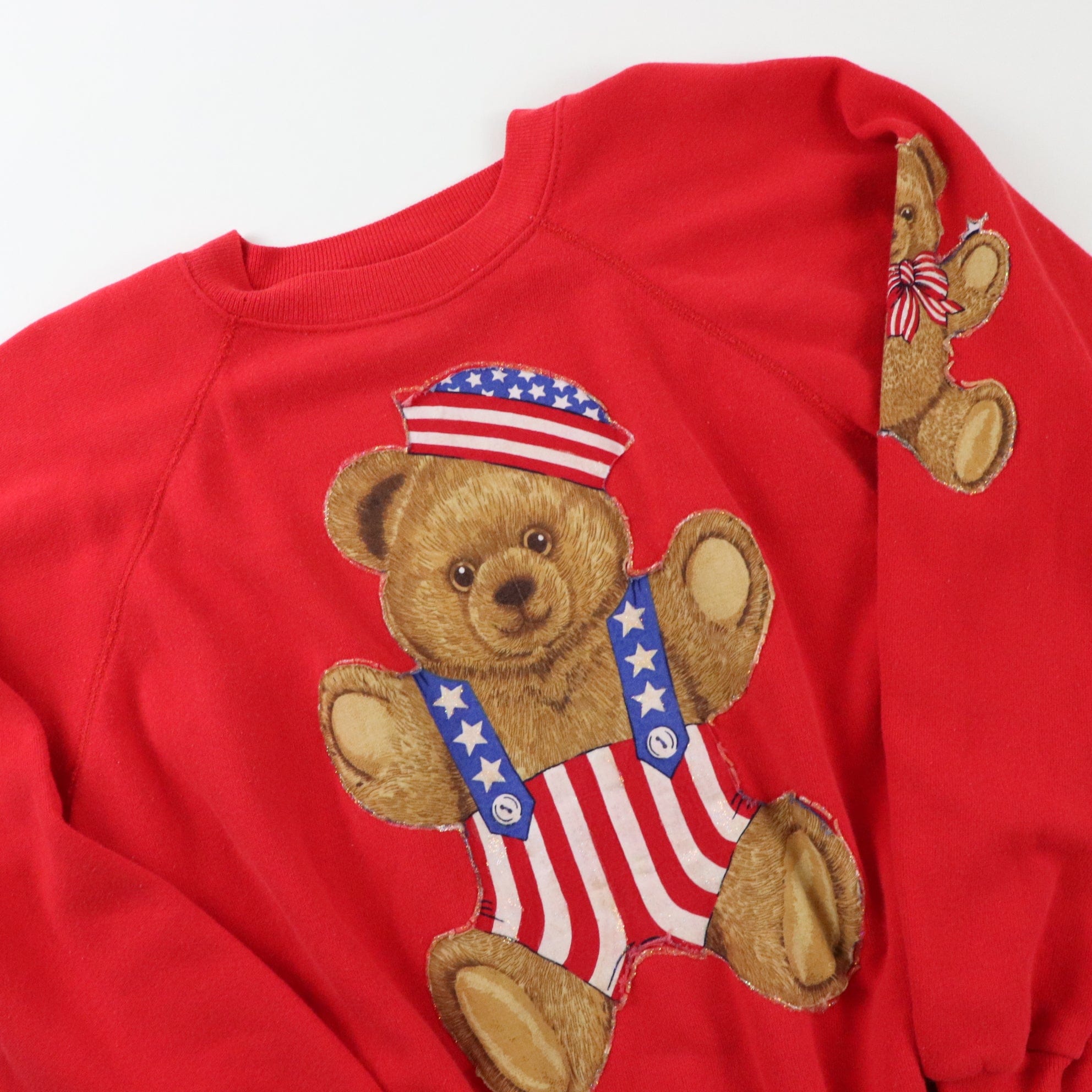 Vintage Teddy Bear Sweatshirt Women's Large 90's Red Casual USA Sweate –  Proper Vintage