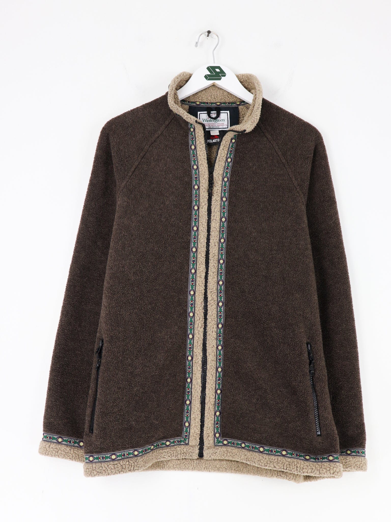 Vintage Wintergreen Fleece Aztec Sweatshirt Women's Size Large Fits Li –  Proper Vintage