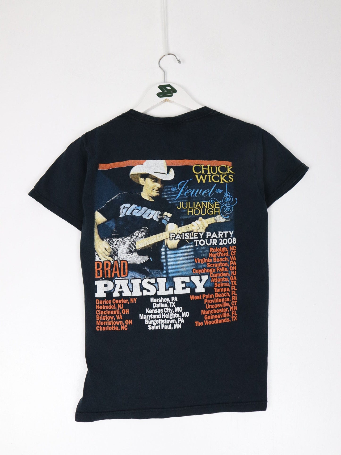 Brad Paisley T Shirt Mens Small Black Country Music Tour 2008