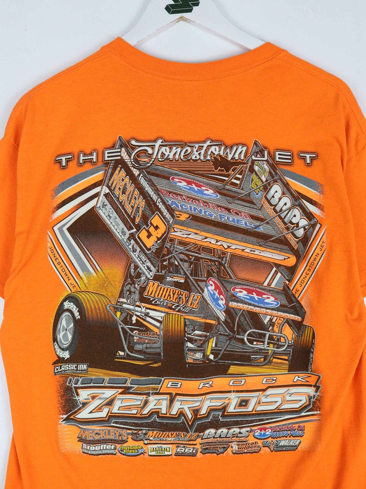 Other T-Shirts & Tank Tops Dirt Racing T Shirt Mens Large Orange Jonestown Jet