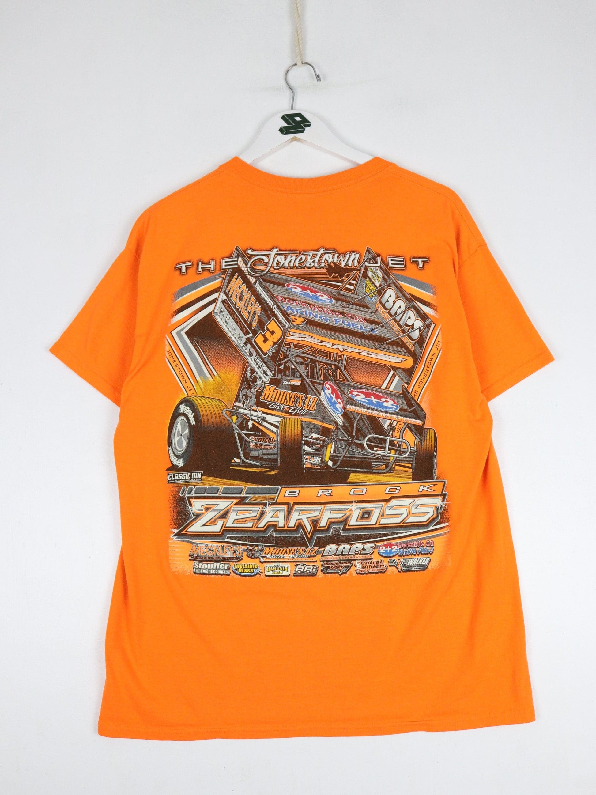 Other T-Shirts & Tank Tops Dirt Racing T Shirt Mens Large Orange Jonestown Jet