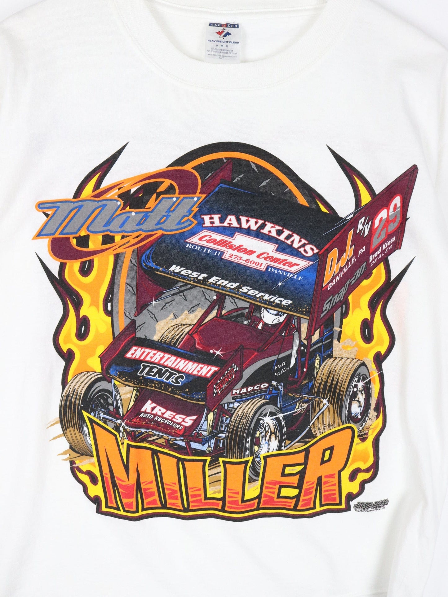 Other T-Shirts & Tank Tops Dirt Racing T Shirt Mens Medium White Matt Miller