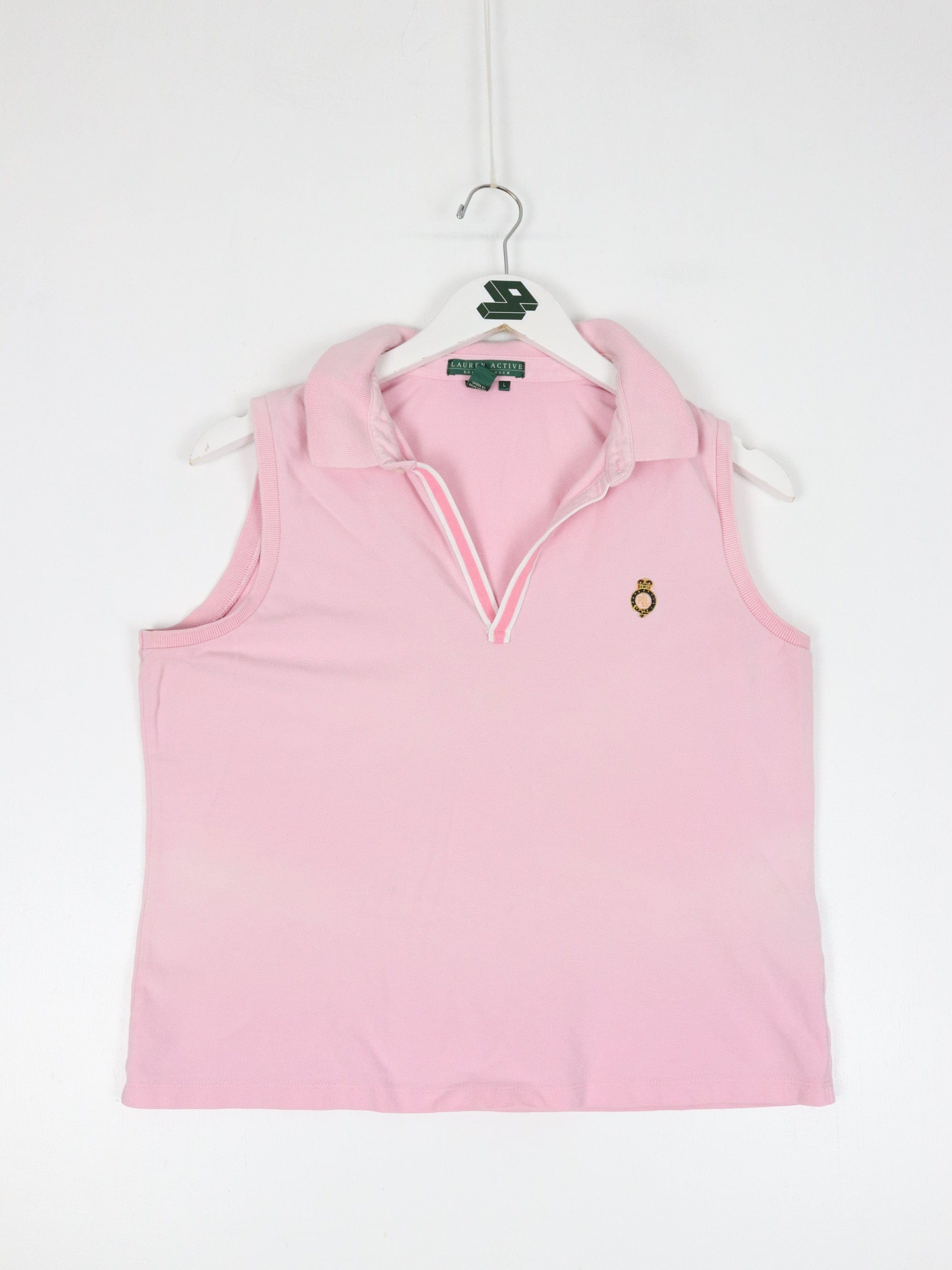 Lauren Ralph Lauren Vest Womens Large Pink Collar Athletic – Proper Vintage