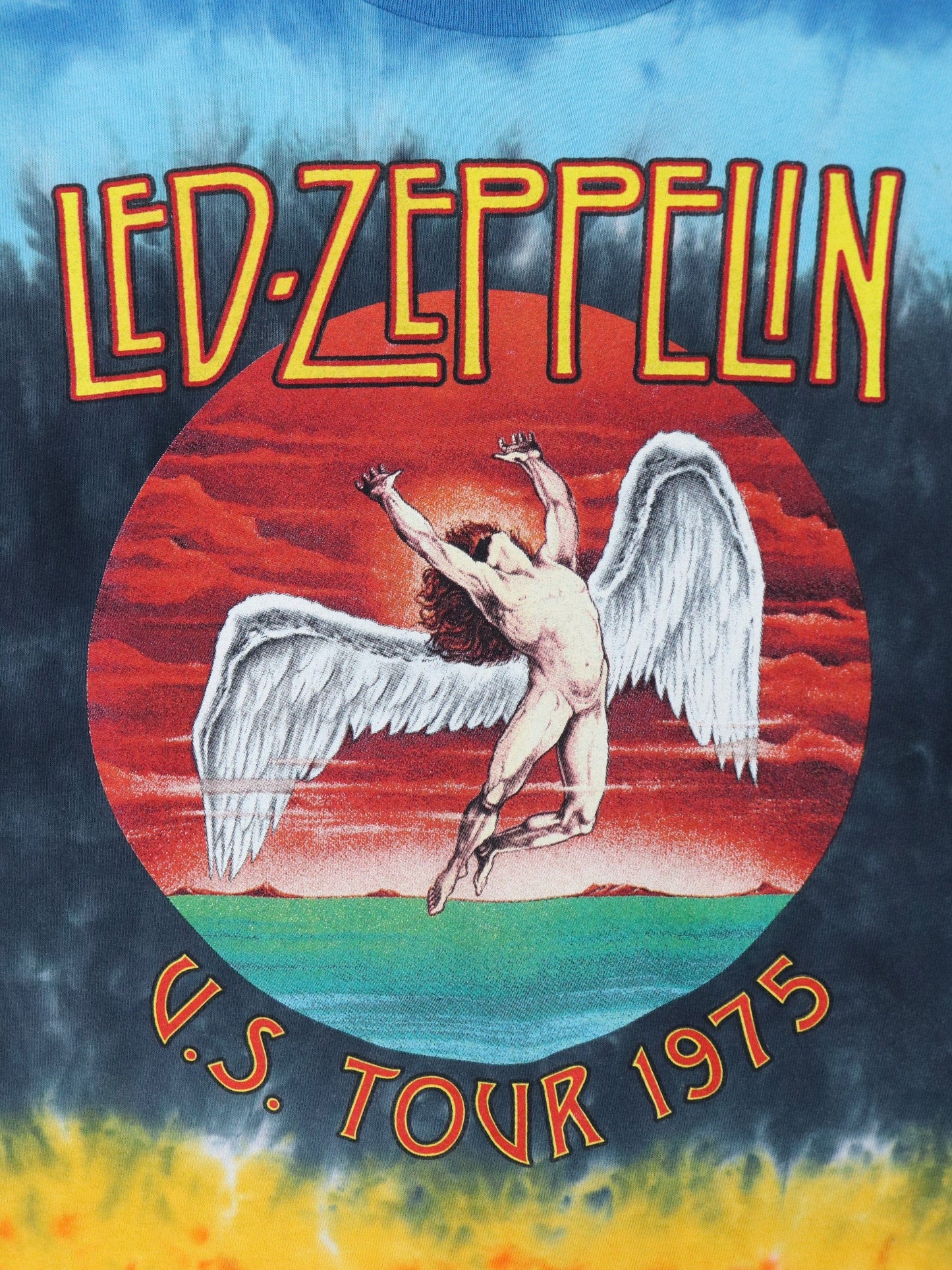 Other T-Shirts & Tank Tops Led Zeppelin T Shirt Fits Mens Large Blue U.S. Tour Tie Dye Reprint