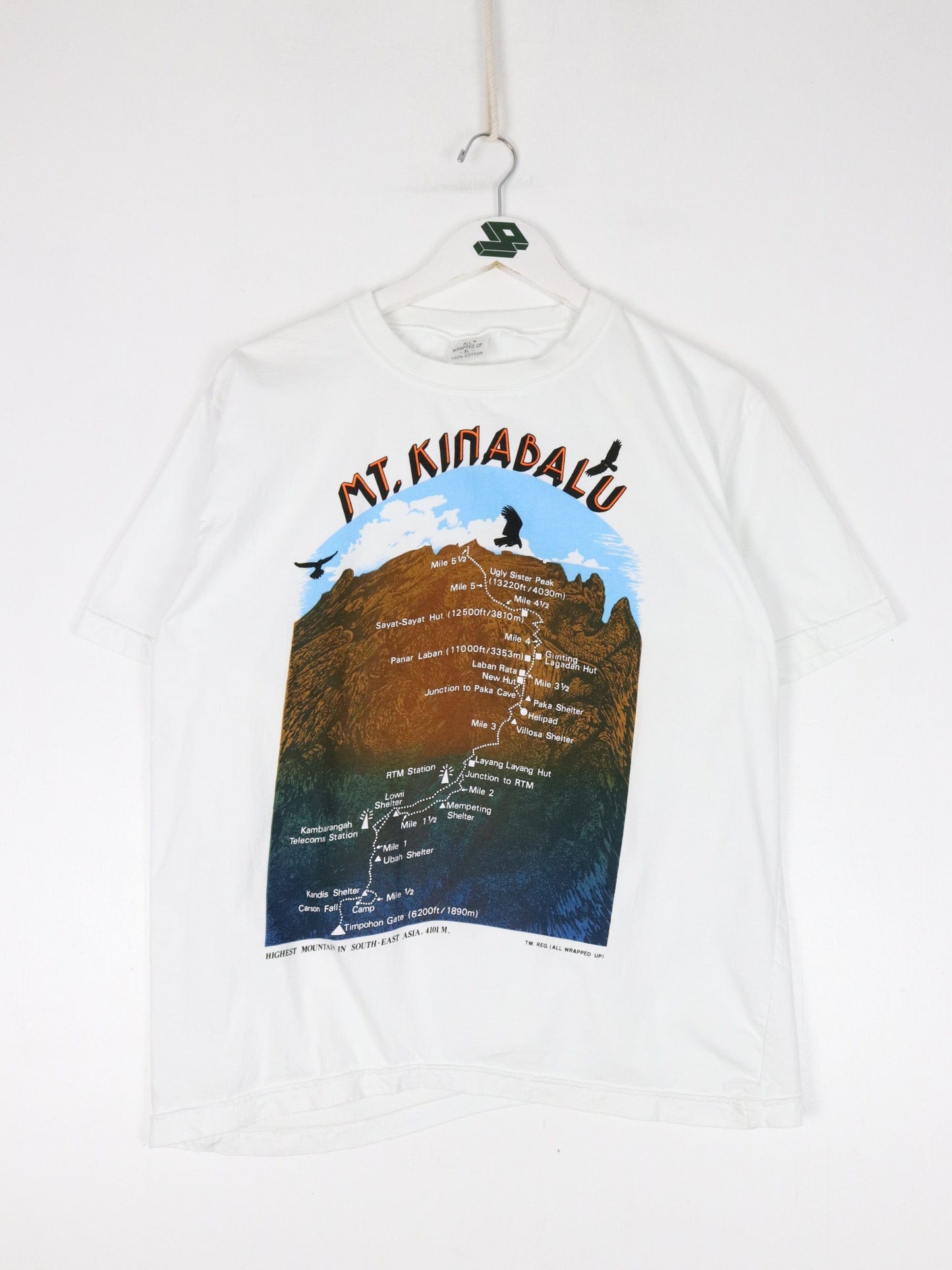 Other T-Shirts & Tank Tops Mt. Kinabalu T Shirt Fits Mens Medium White Travel