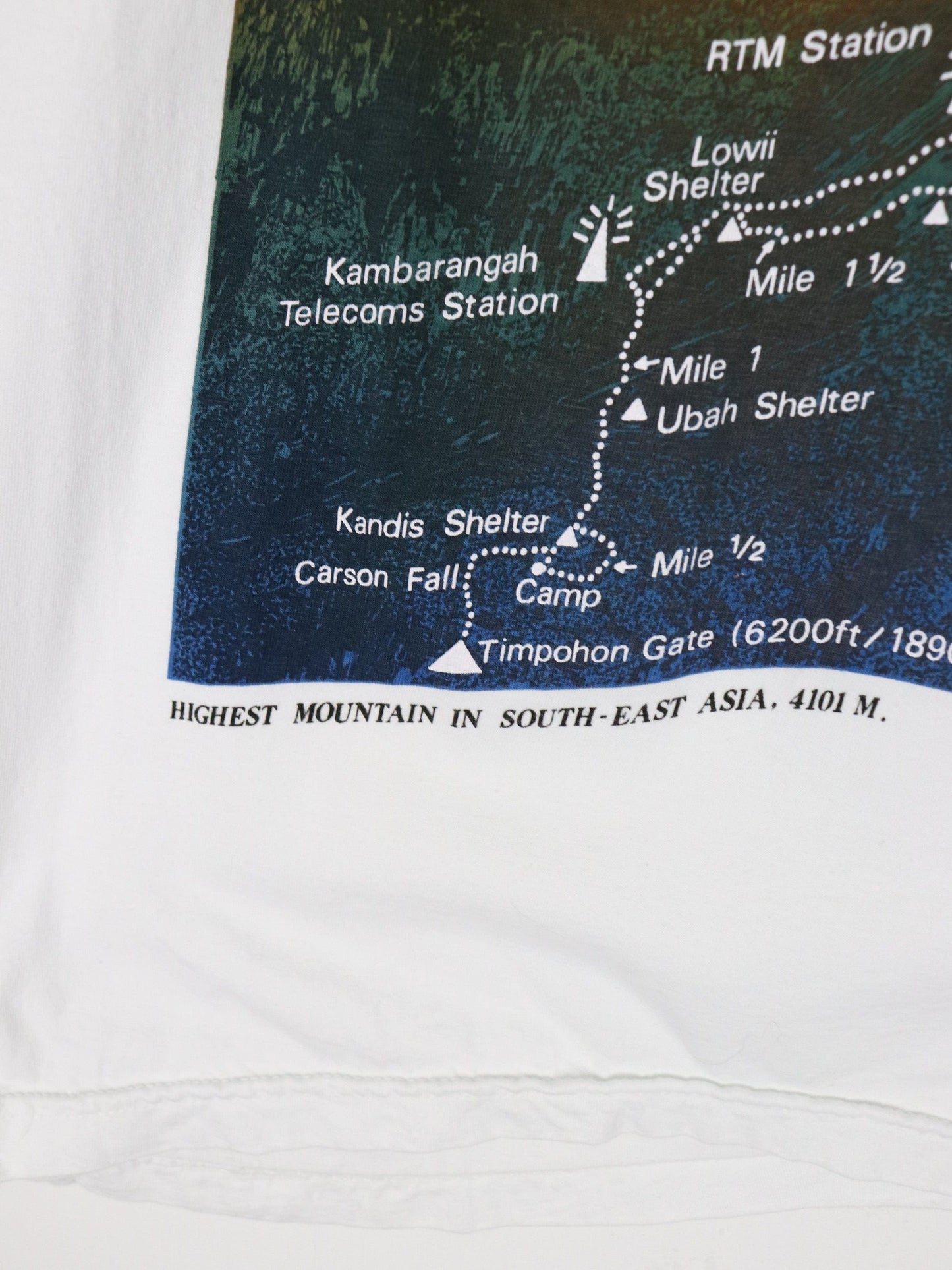 Other T-Shirts & Tank Tops Mt. Kinabalu T Shirt Fits Mens Medium White Travel