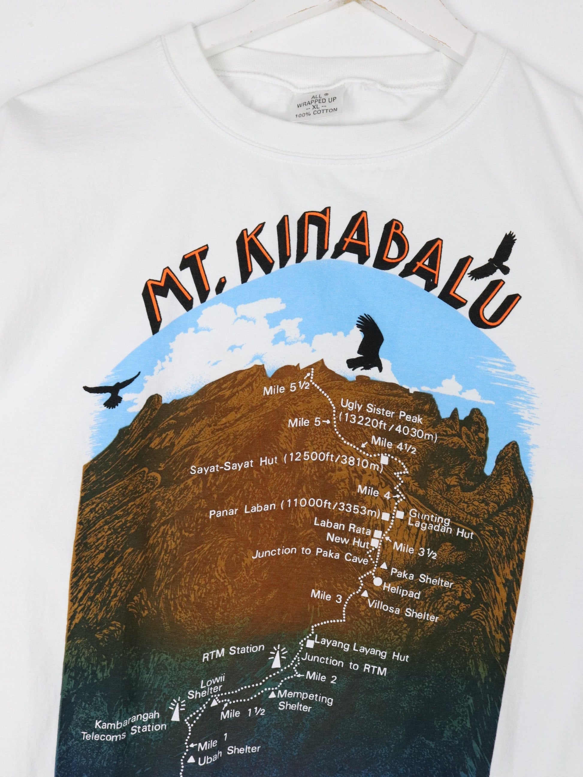 Other T-Shirts & Tank Tops Mt. Kinabalu T Shirt Fits Mens Medium White Travel