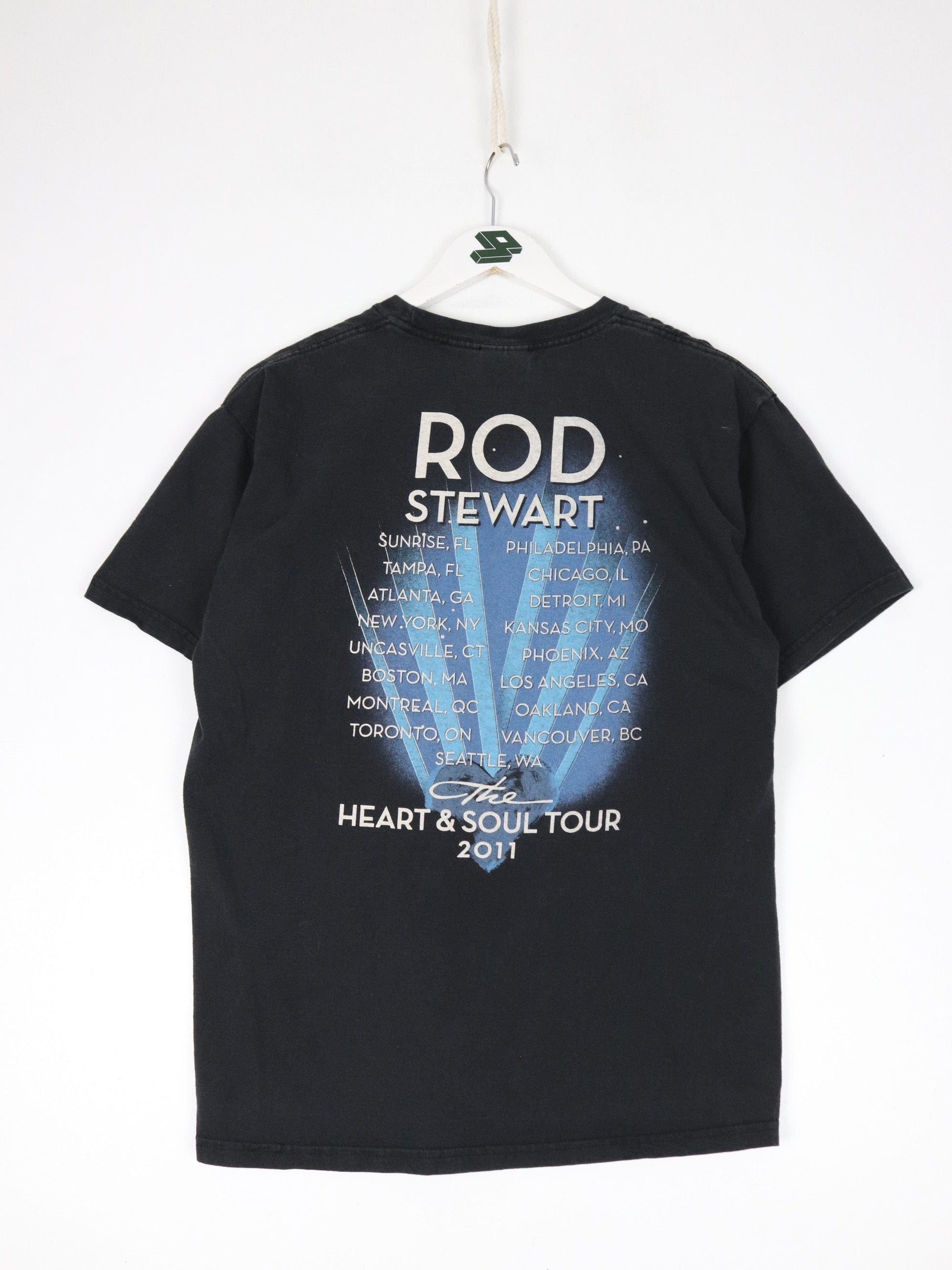 Other T-Shirts & Tank Tops Rod Stewart T Shirt Mens Large Black 2011 Heart & Soul Tour