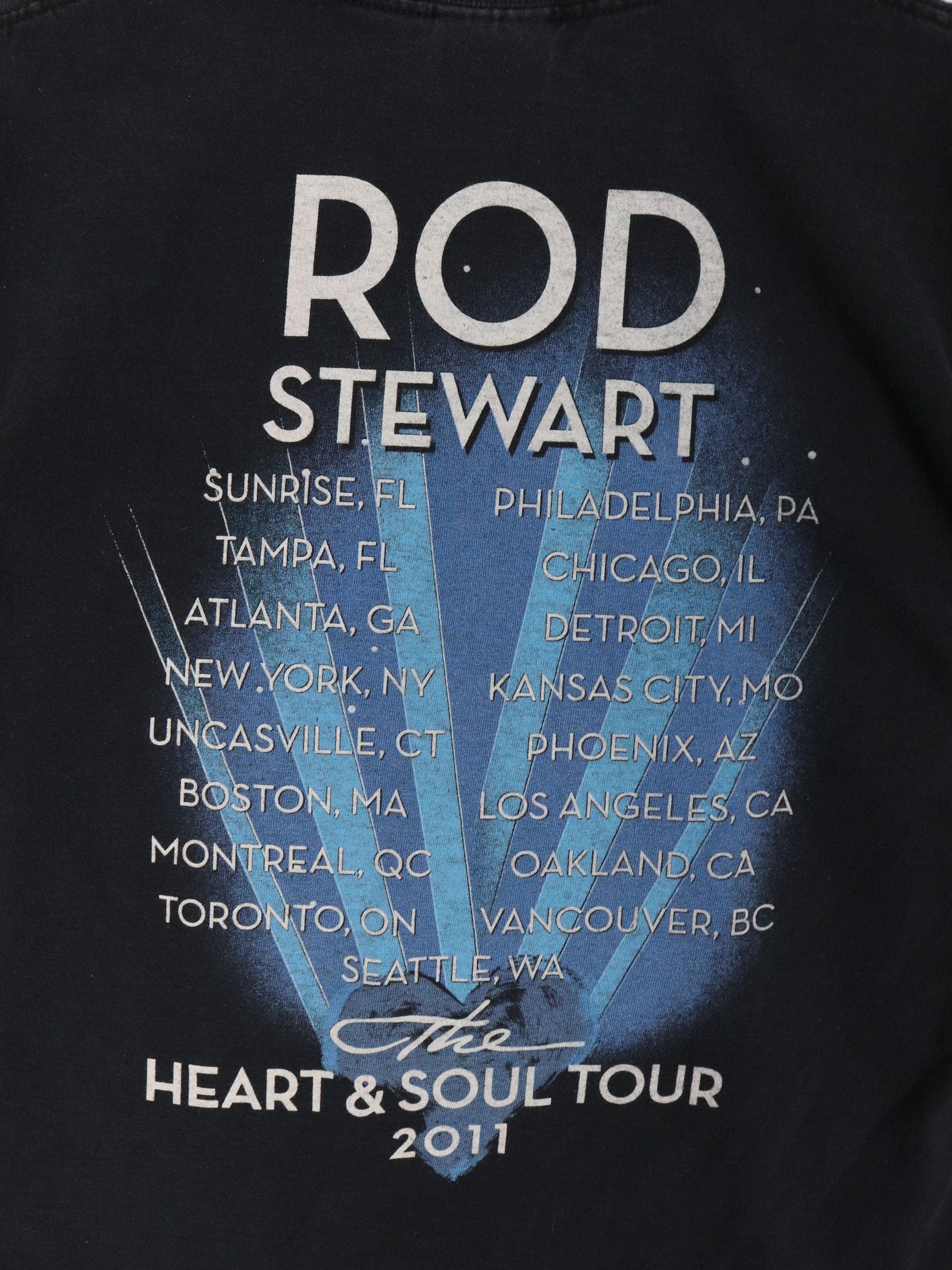 Other T-Shirts & Tank Tops Rod Stewart T Shirt Mens Large Black 2011 Heart & Soul Tour