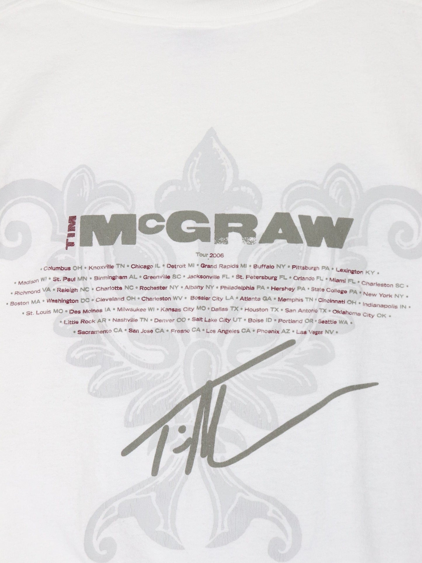 Other T-Shirts & Tank Tops Tim McGraw T Shirt Mens XL White Country Music Tour