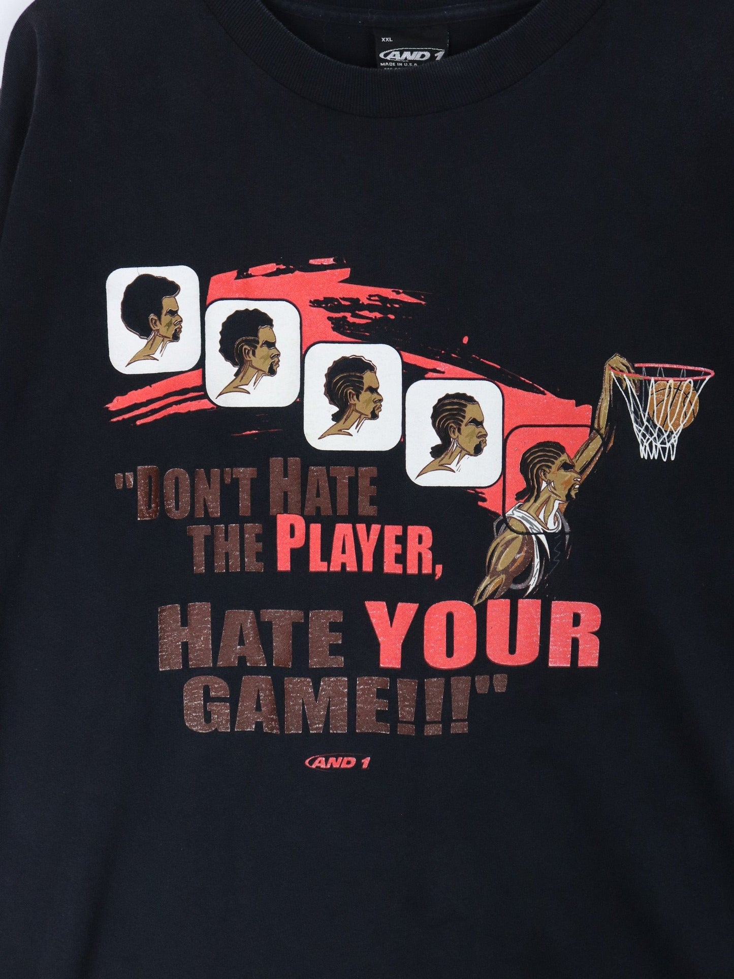 Other T-Shirts & Tank Tops Vintage And1 T Shirt Mens 2XL Black Hate Your Game Basketball Y2K