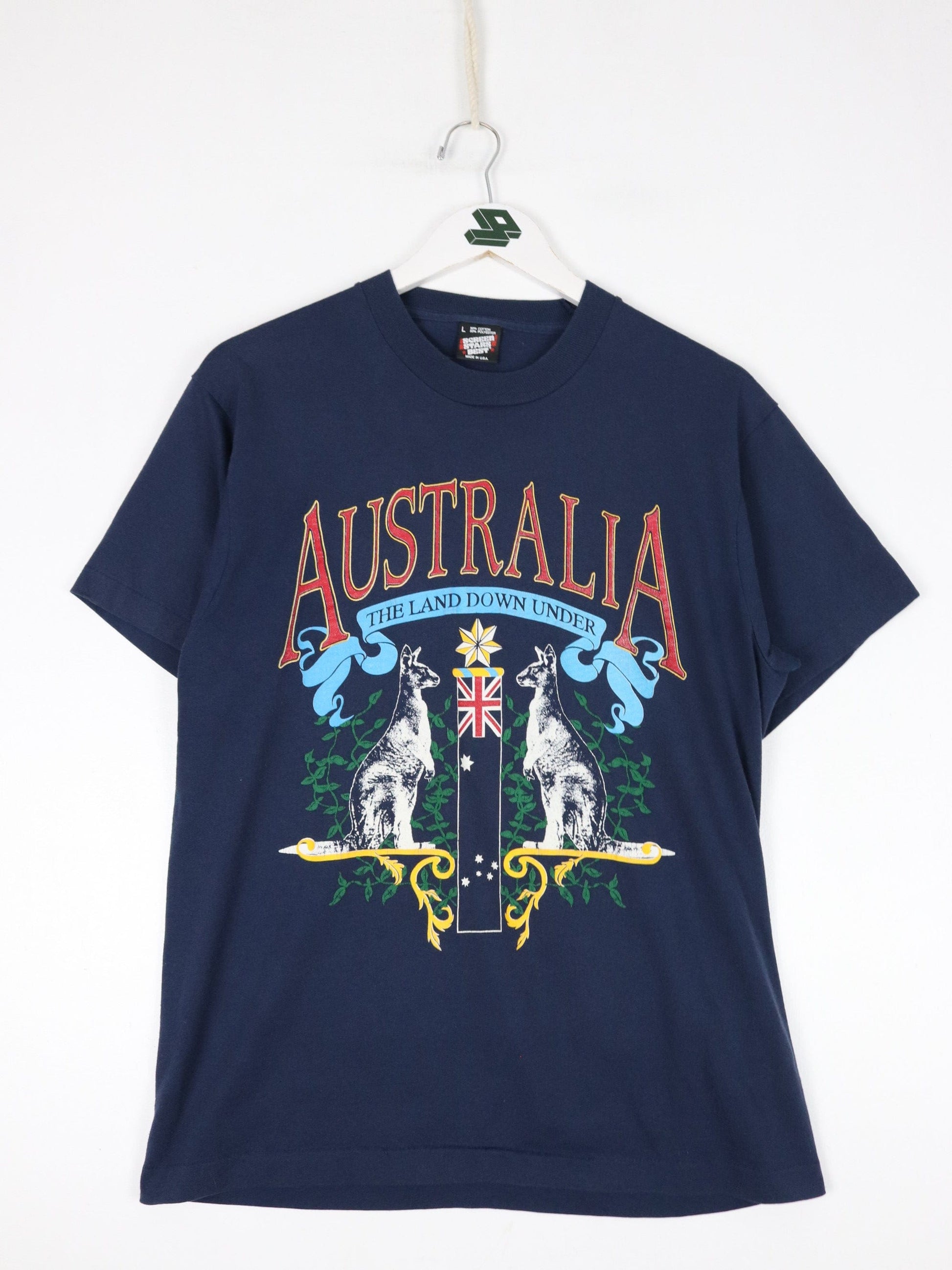 Other T-Shirts & Tank Tops Vintage Australia T Shirt Fits Mens Medium Blue 90s