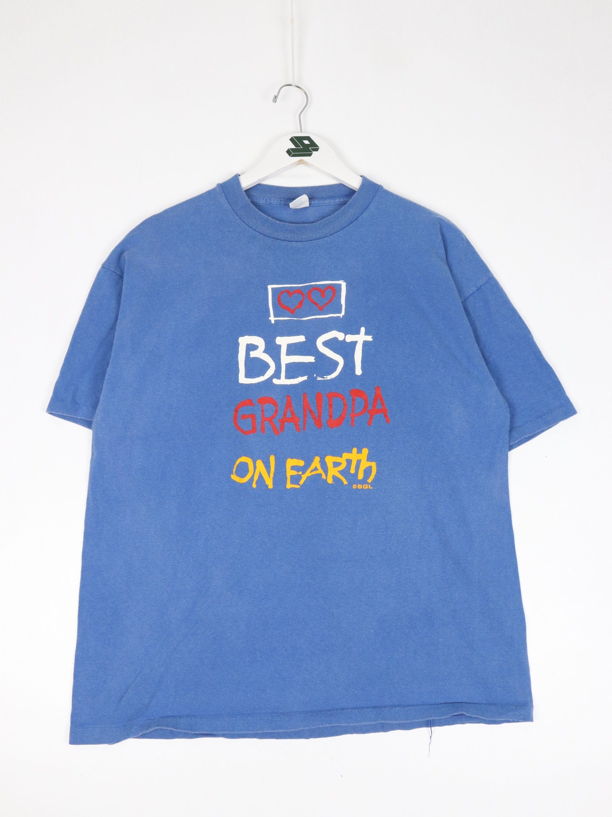 Vintage Best Grandpa T Shirt Mens XL Blue 90s – Proper Vintage